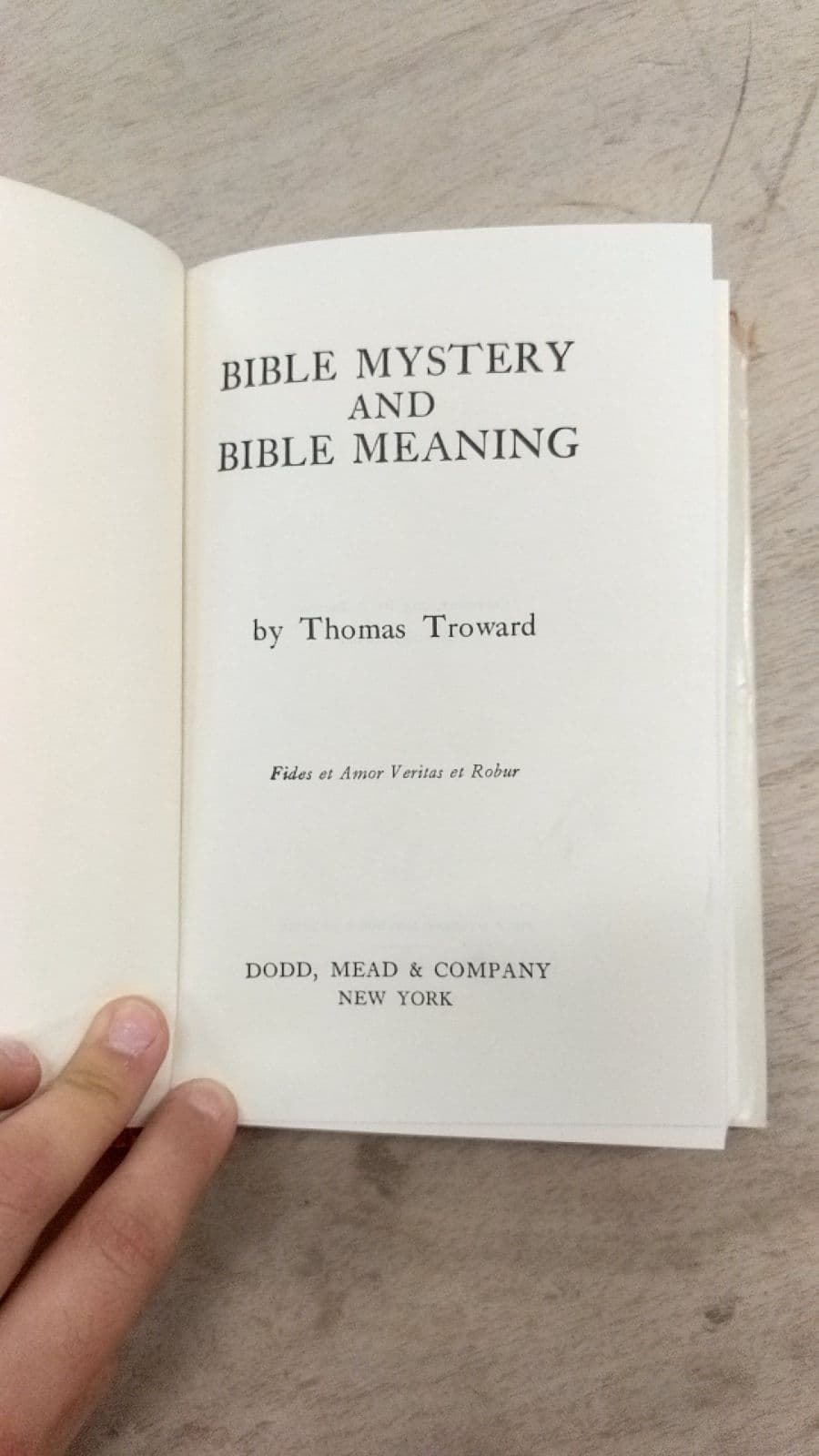 Bible Mystery AND Bible Meaning by Thomas Troward - title page