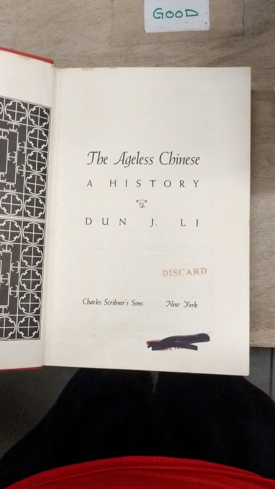 The Ageless Chinese: A History by Dun J. Li - title page