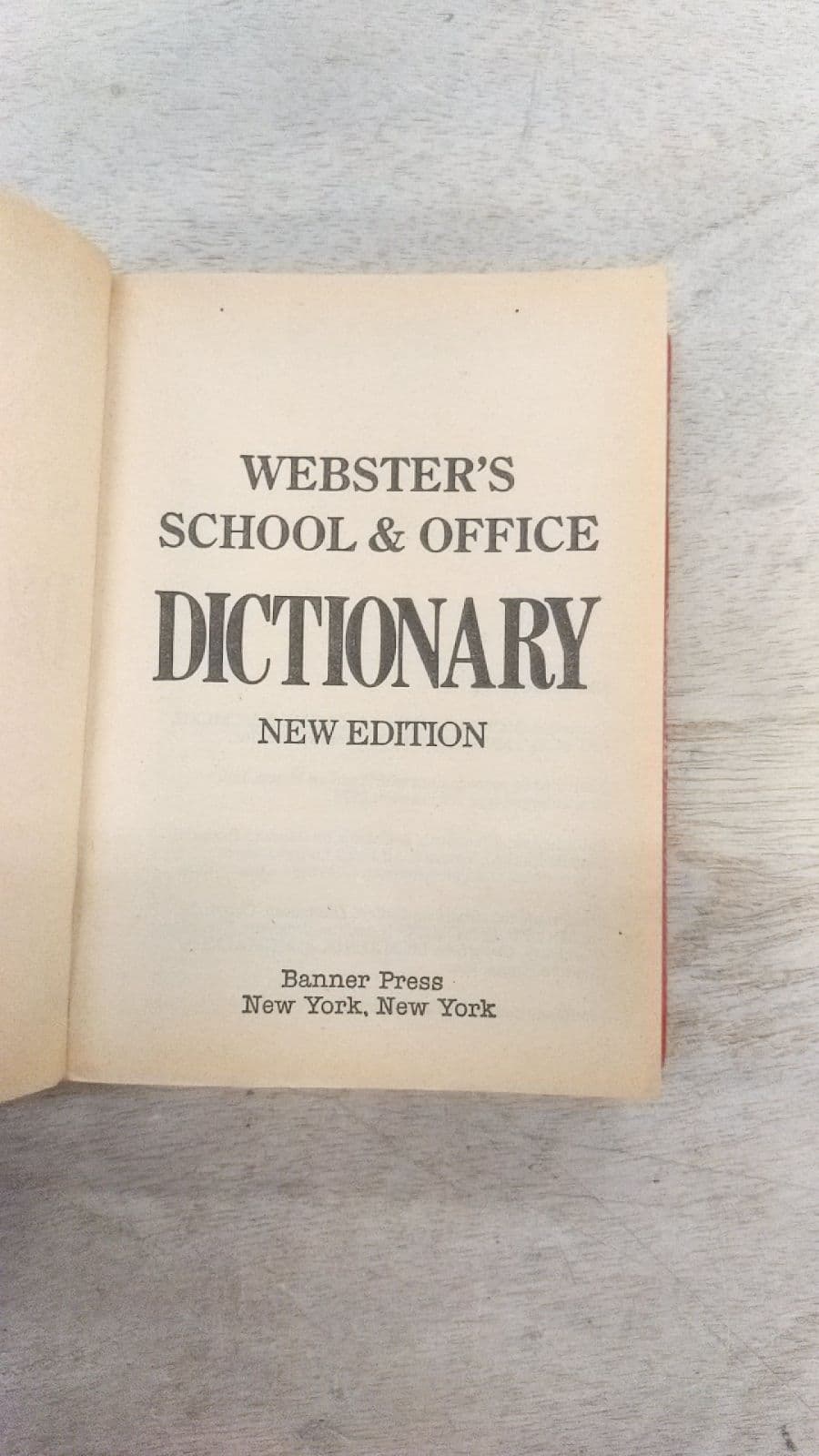 Webster's School & Office Dictionary - title page