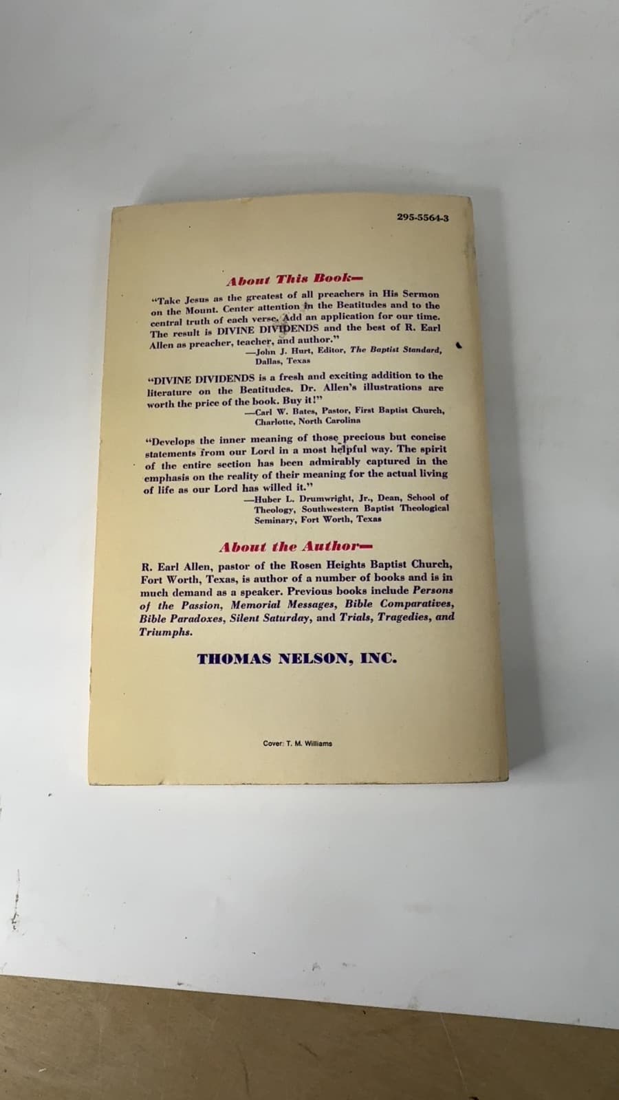Divine Dividends by R. Earl Allen - additional view