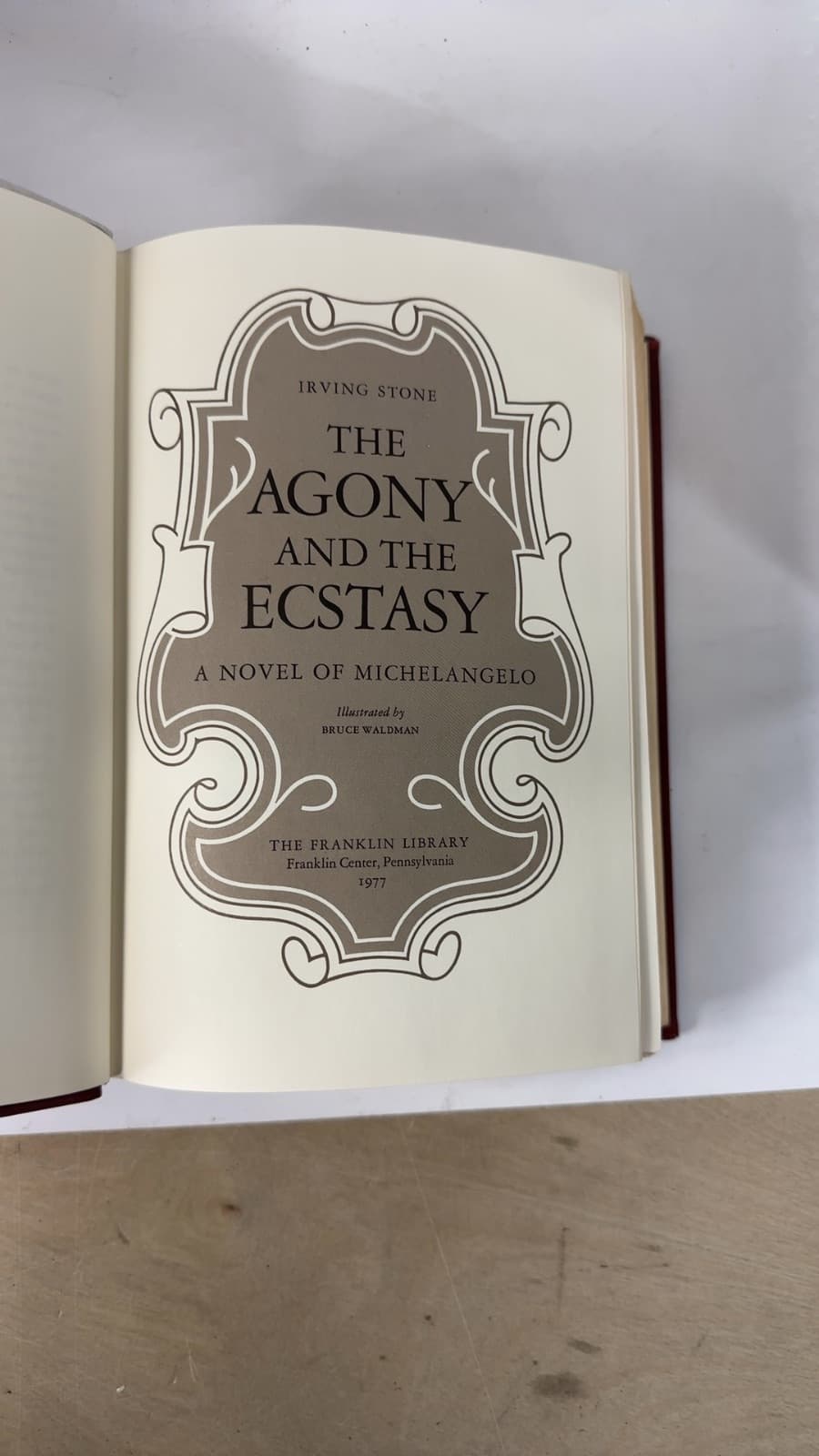 The Agony and the Ecstasy by Irving Stone - title page