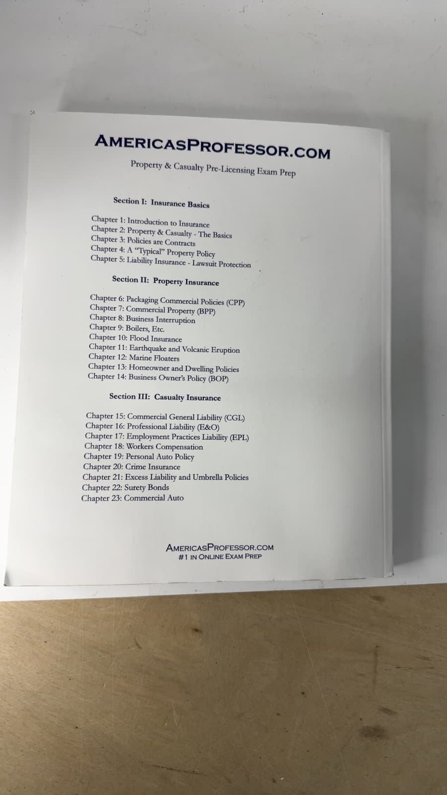 AmericasProfessor.com Property & Casualty by Professor Jack K. Morton - additional view
