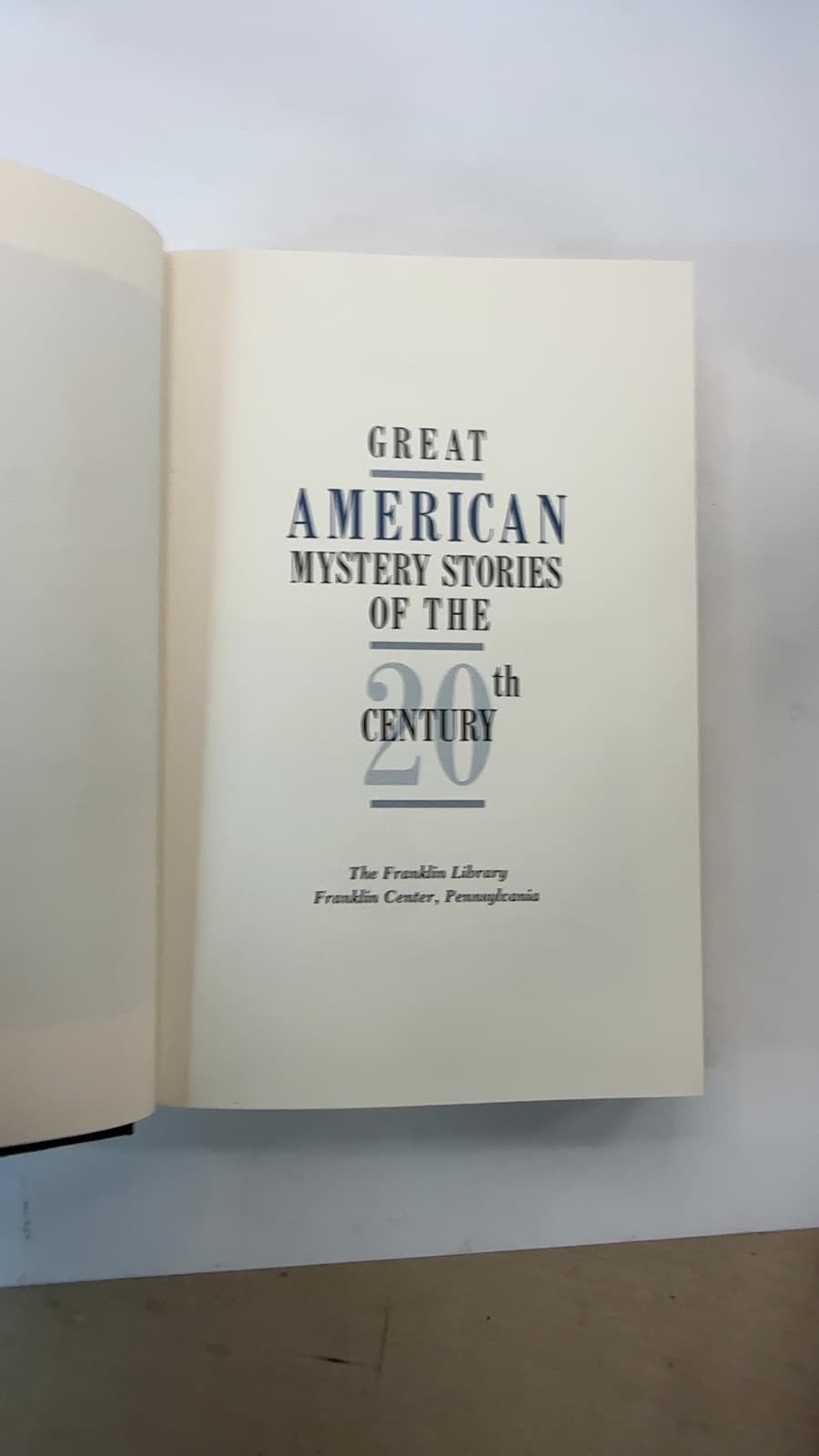 Great American Mystery Stories of the 20th Century by Various - title page