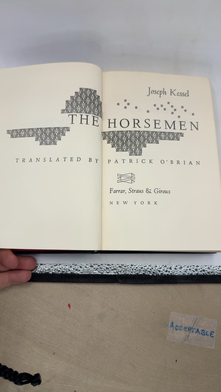 The Horsemen by Joseph Kessel - title page