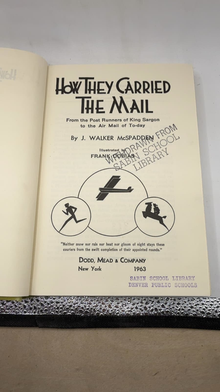 How They Carried The Mail by J. Walker McSpadden - title page
