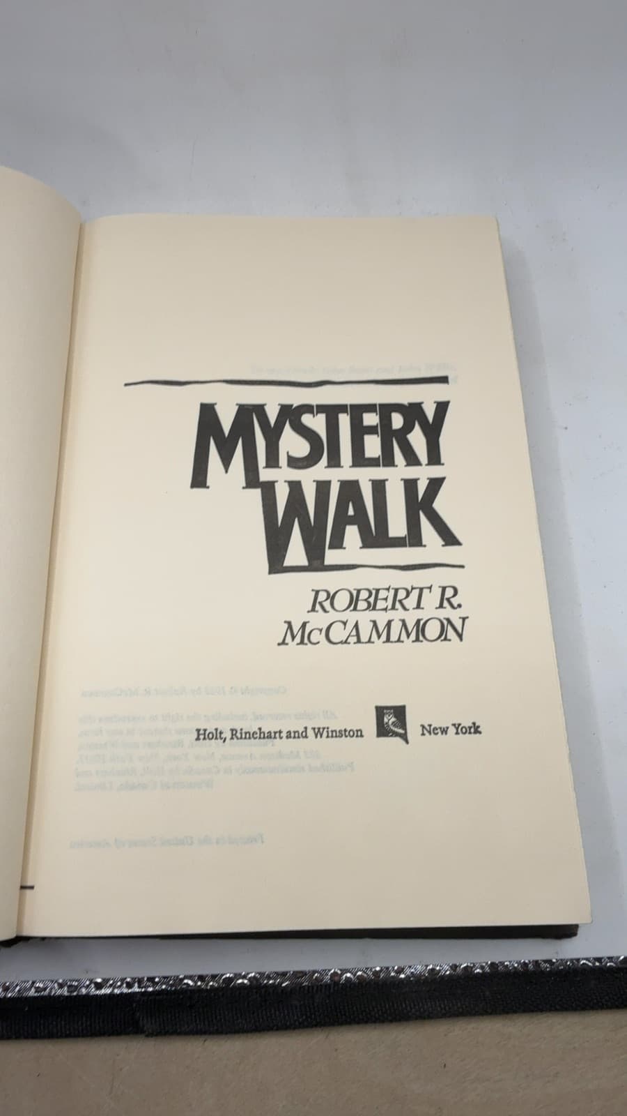 Mystery Walk by Robert R. Mccammon - title page