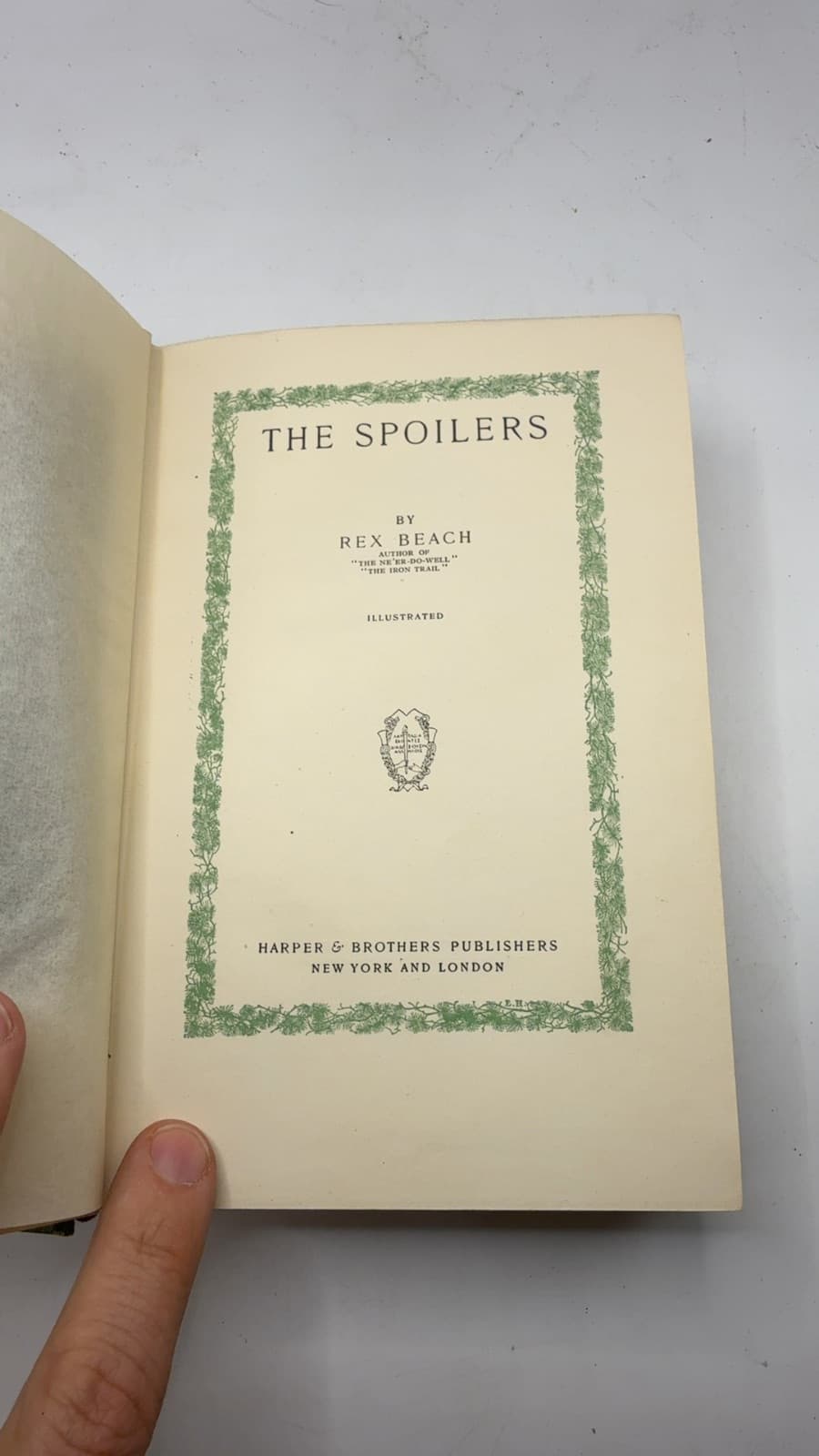 The Spoilers by Rex Beach - title page