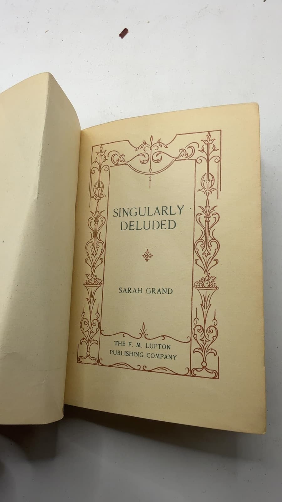 Singularly Deluded by Sarah Grand - title page