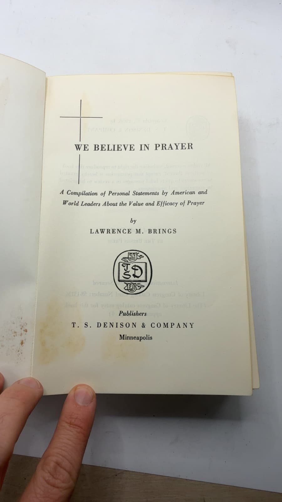 We Believe in Prayer by Lawrence M. Brings - title page