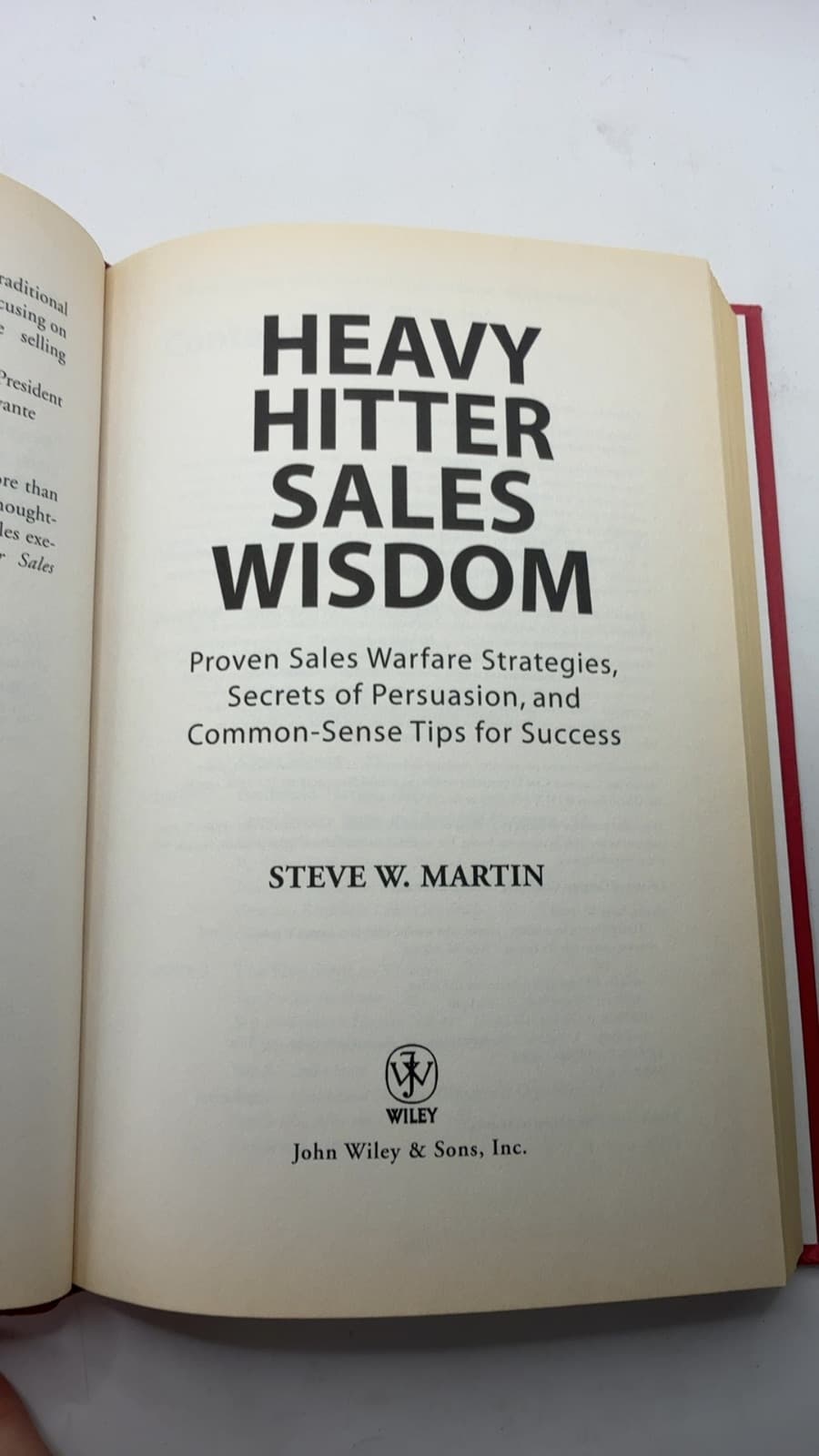 Heavy Hitter Sales Wisdom by Steve W. Martin - title page