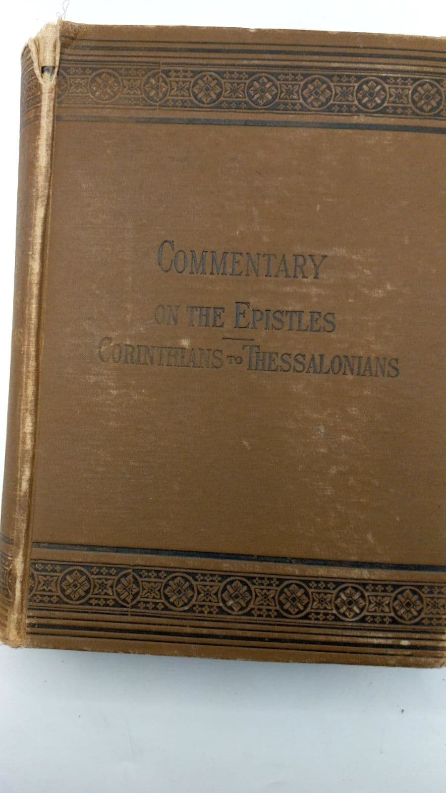 Commentary on the Epistles to the Corinthians by E. P. Gould, D.D. - quarter view showing binding condition