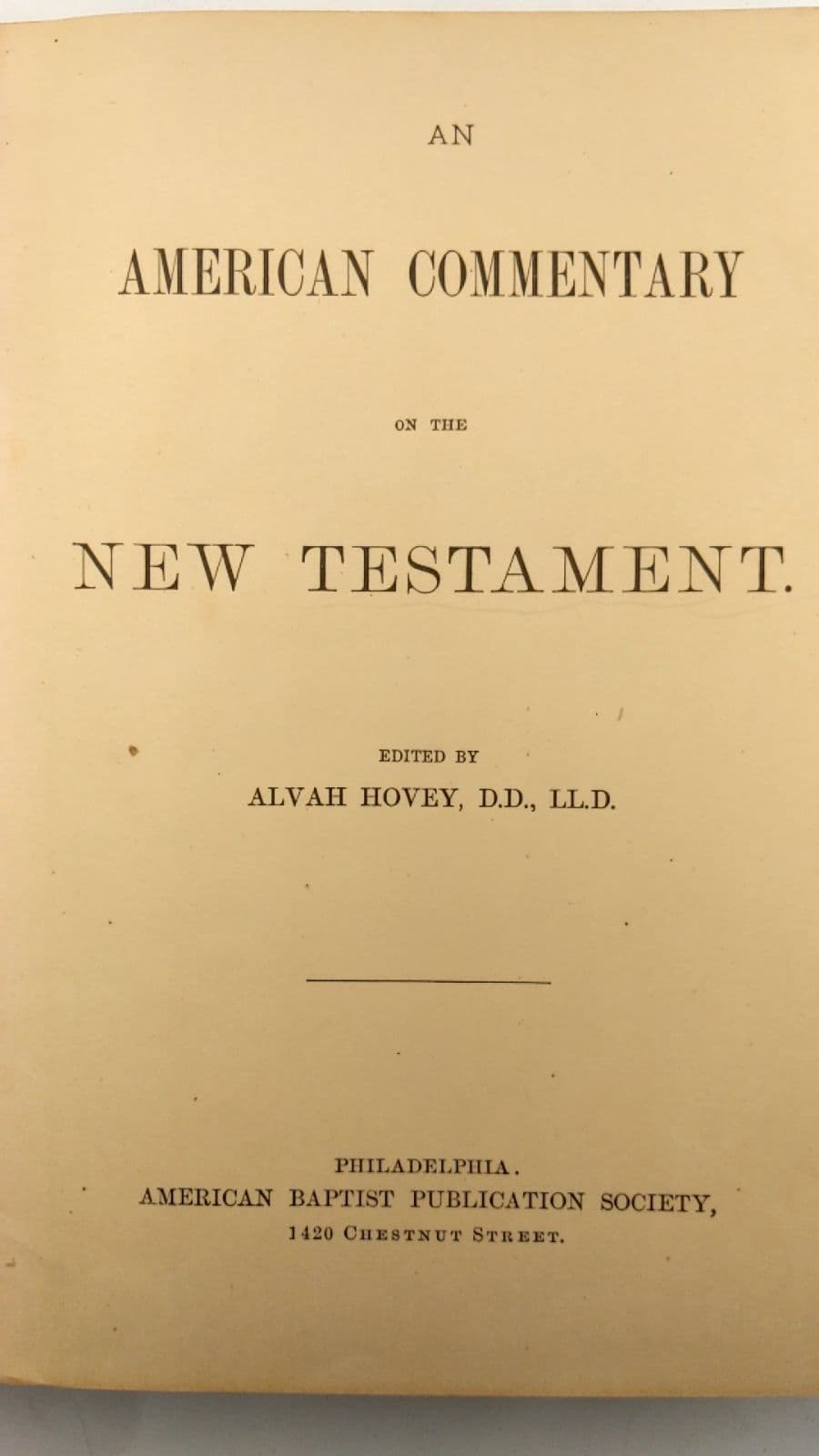 Commentary on the Epistles to the Corinthians by E. P. Gould, D.D. - title page