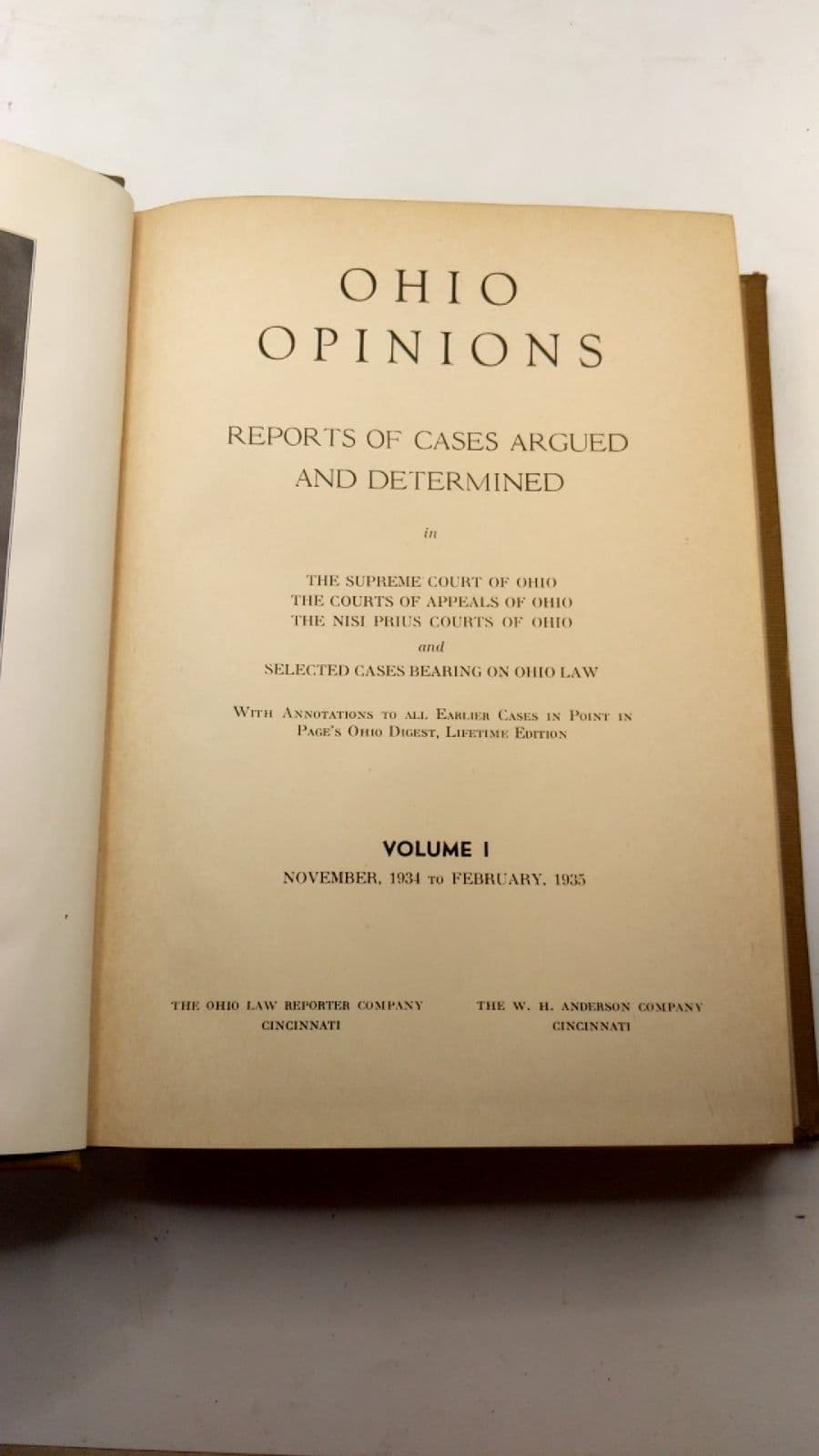 Ohio Opinions - title page