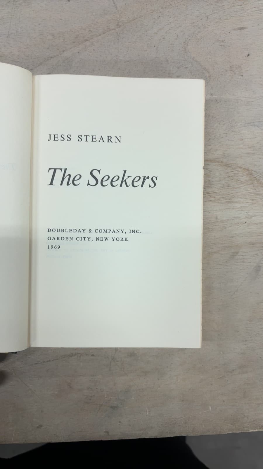 The Seekers by Jess Stearn - title page