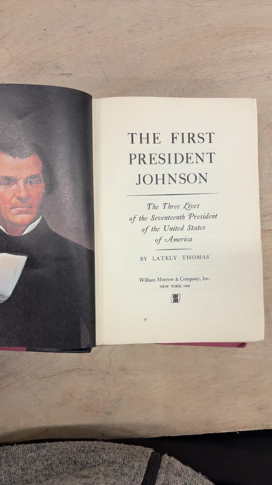 The First President Johnson by Lately Thomas - title page