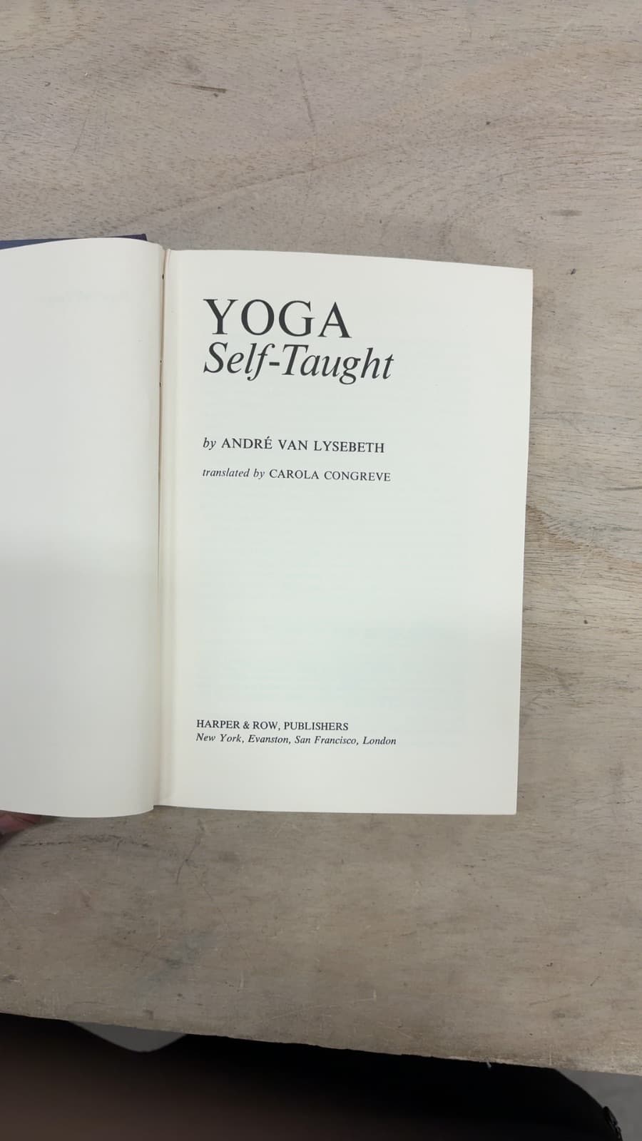 YOGA Self-Taught by André Van Lysebeth - title page