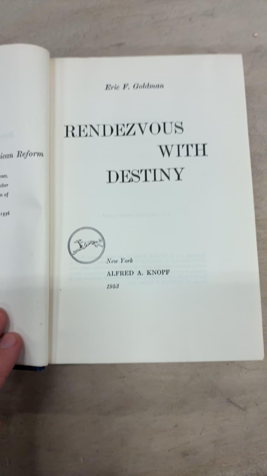 Rendezvous with Destiny by Eric F. Goldman - title page