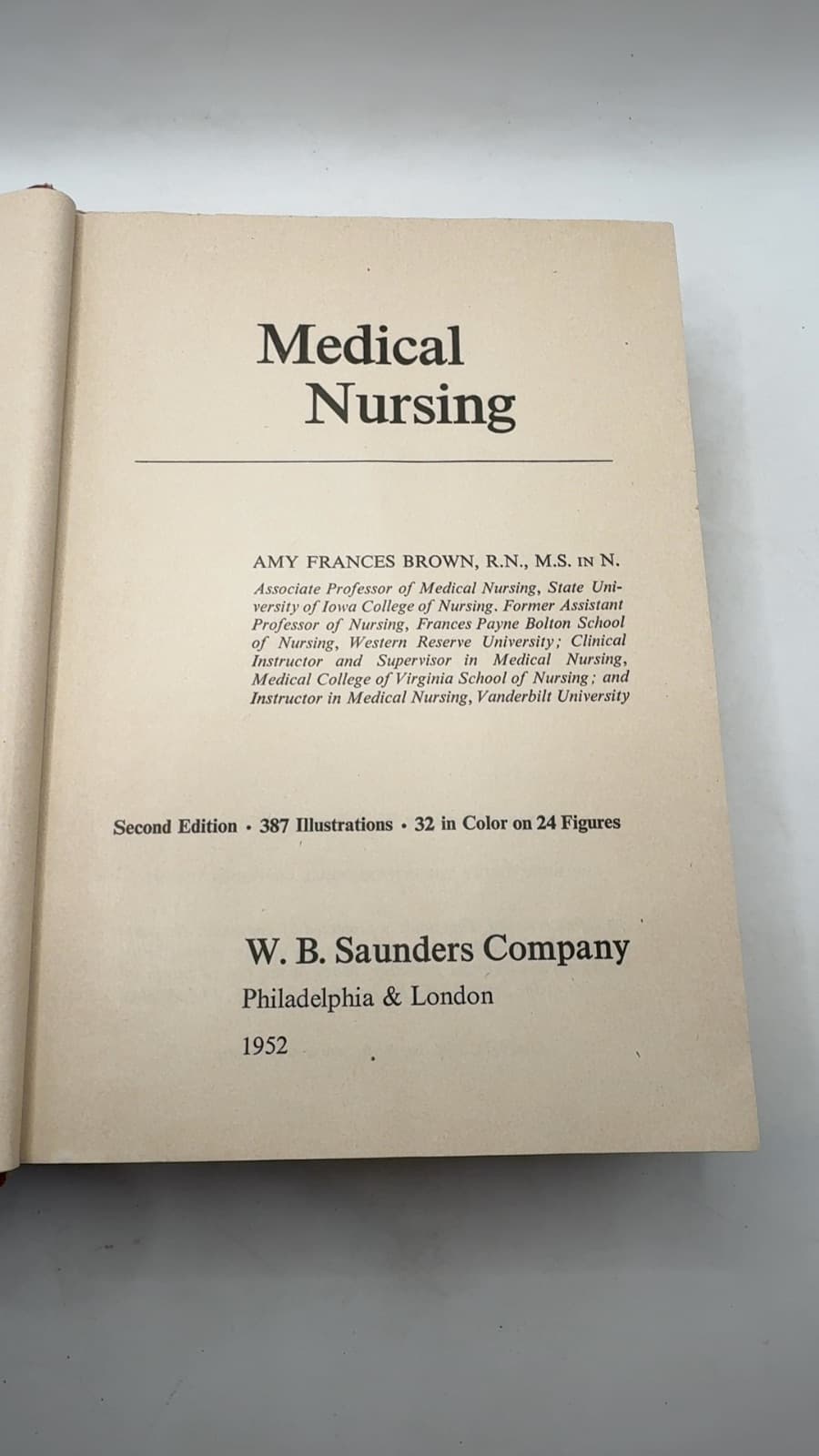 Medical Nursing by Amy Frances Brown - title page
