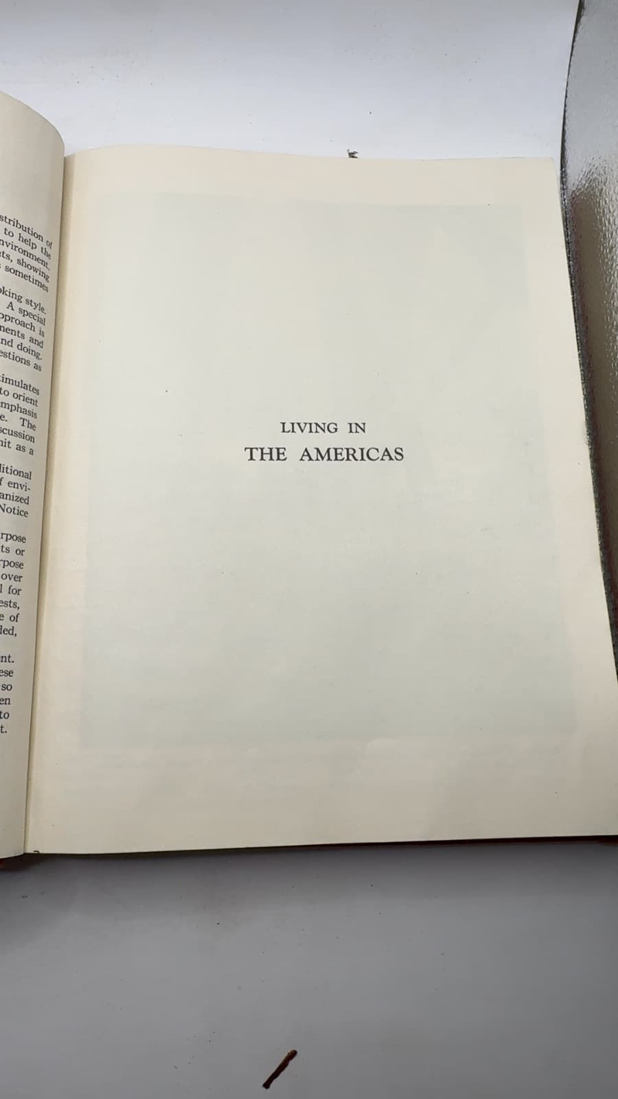Living IN THE Americas by McConnell - title page
