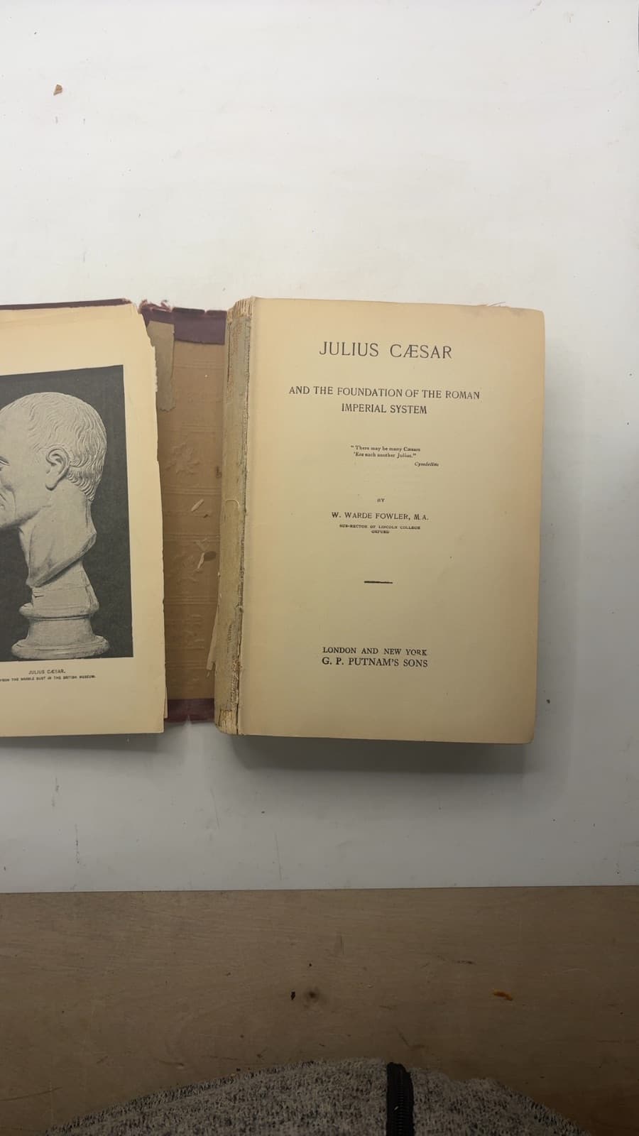 Julius Caesar and the Foundation of the Roman Imperial System by W. Warde Fowler - title page