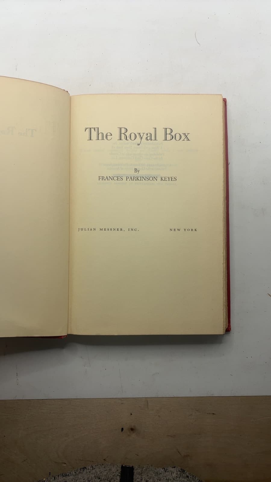 The Royal Box by Frances Parkinson Keyes - title page