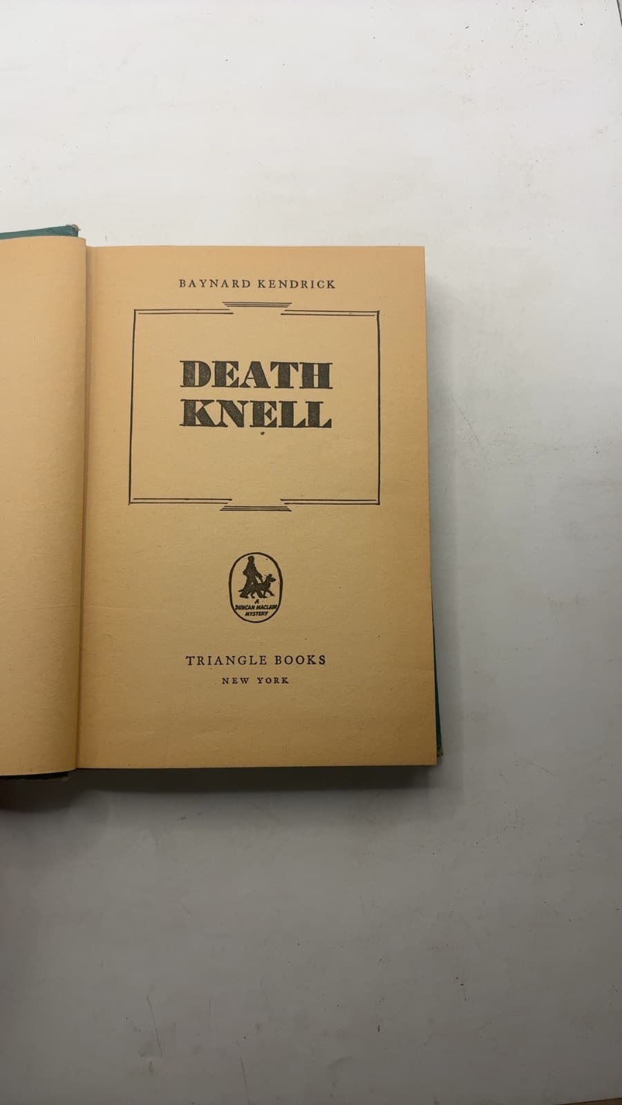 Death Knell by Baynard Kendrick - title page