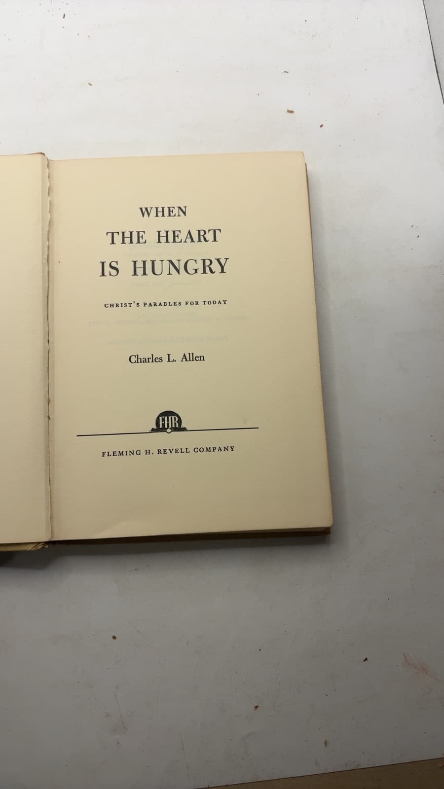 When the Heart is Hungry by Charles L. Allen - title page