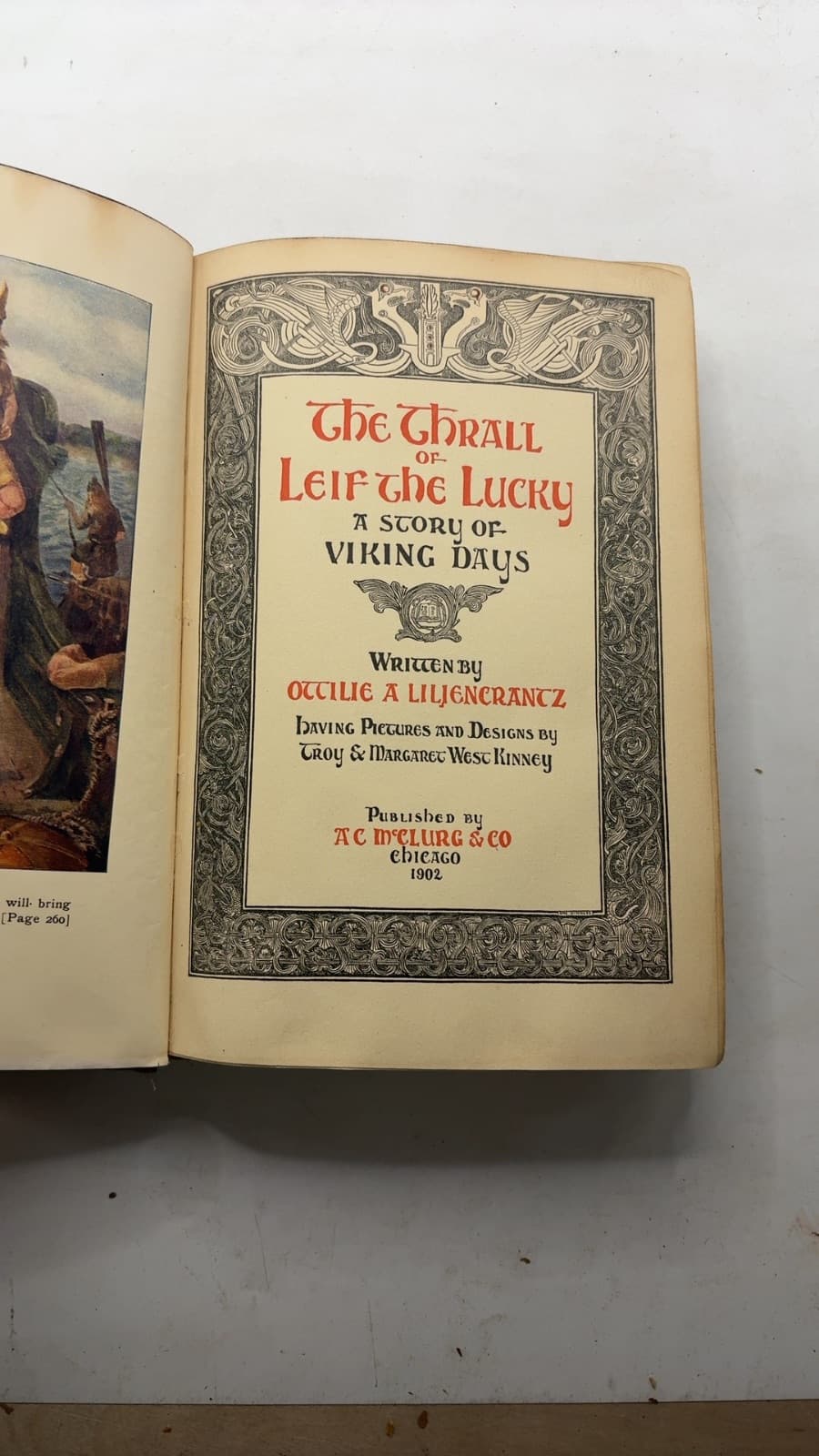 The Thrall of Leif the Lucky by Ottilie A. Liljencrantz - title page
