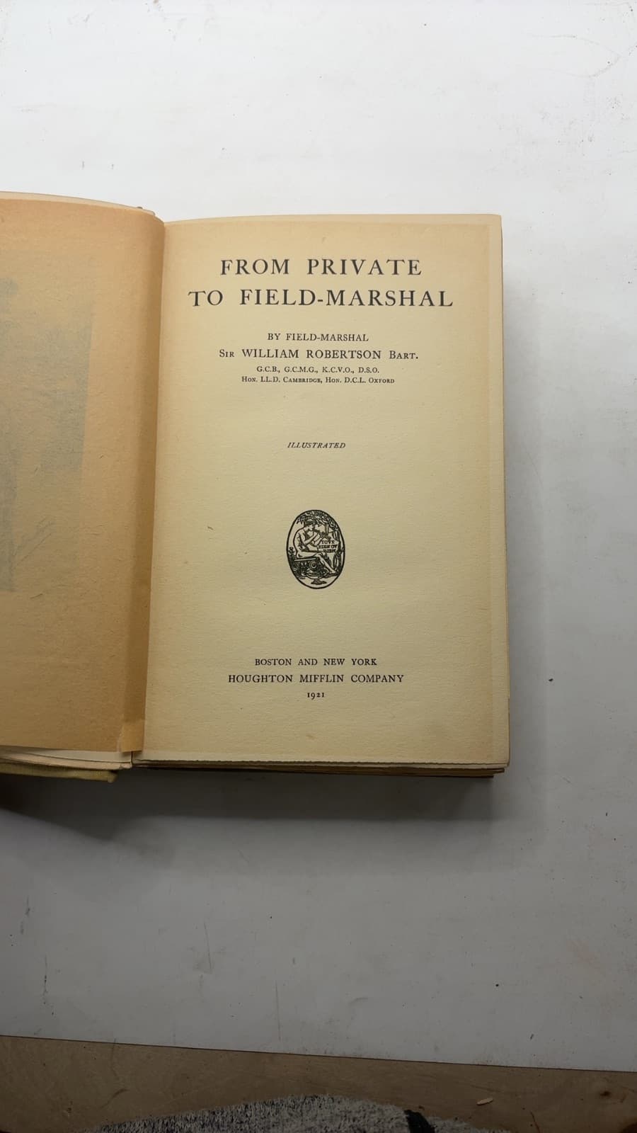 From Private to Field-Marshal by Sir William Robertson - title page