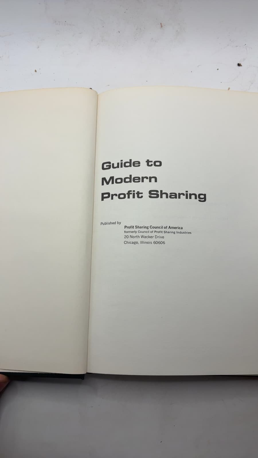 Guide to Modern Profit Sharing - title page