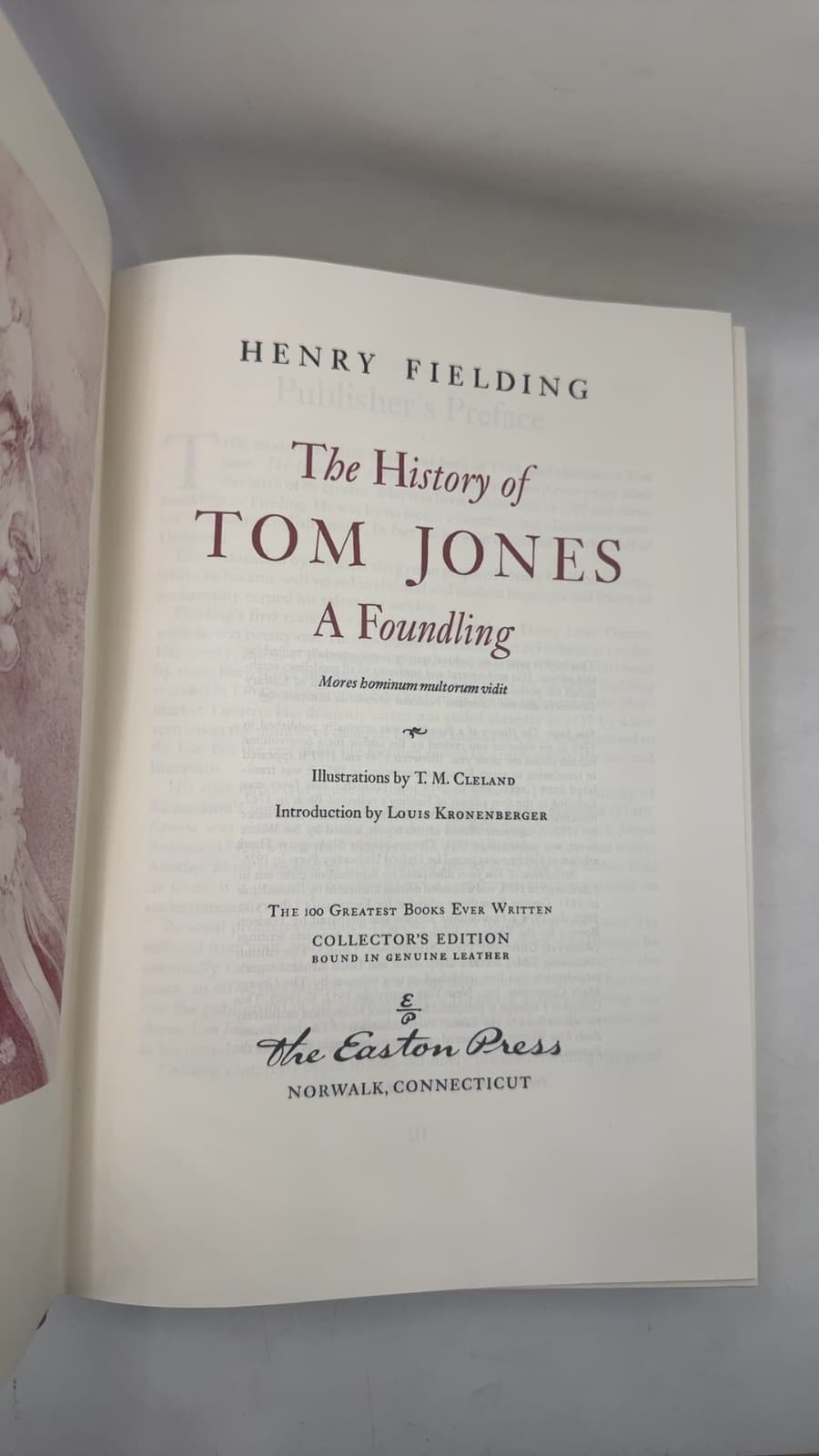 The History of Tom Jones A Foundling by Henry Fielding - title page