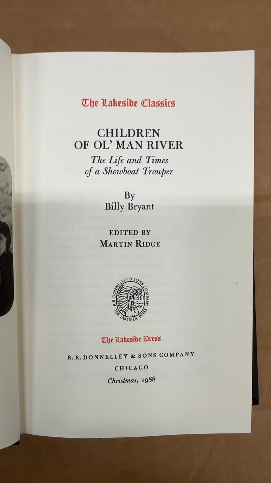Children of Ol' Man River by Billy Bryant - title page