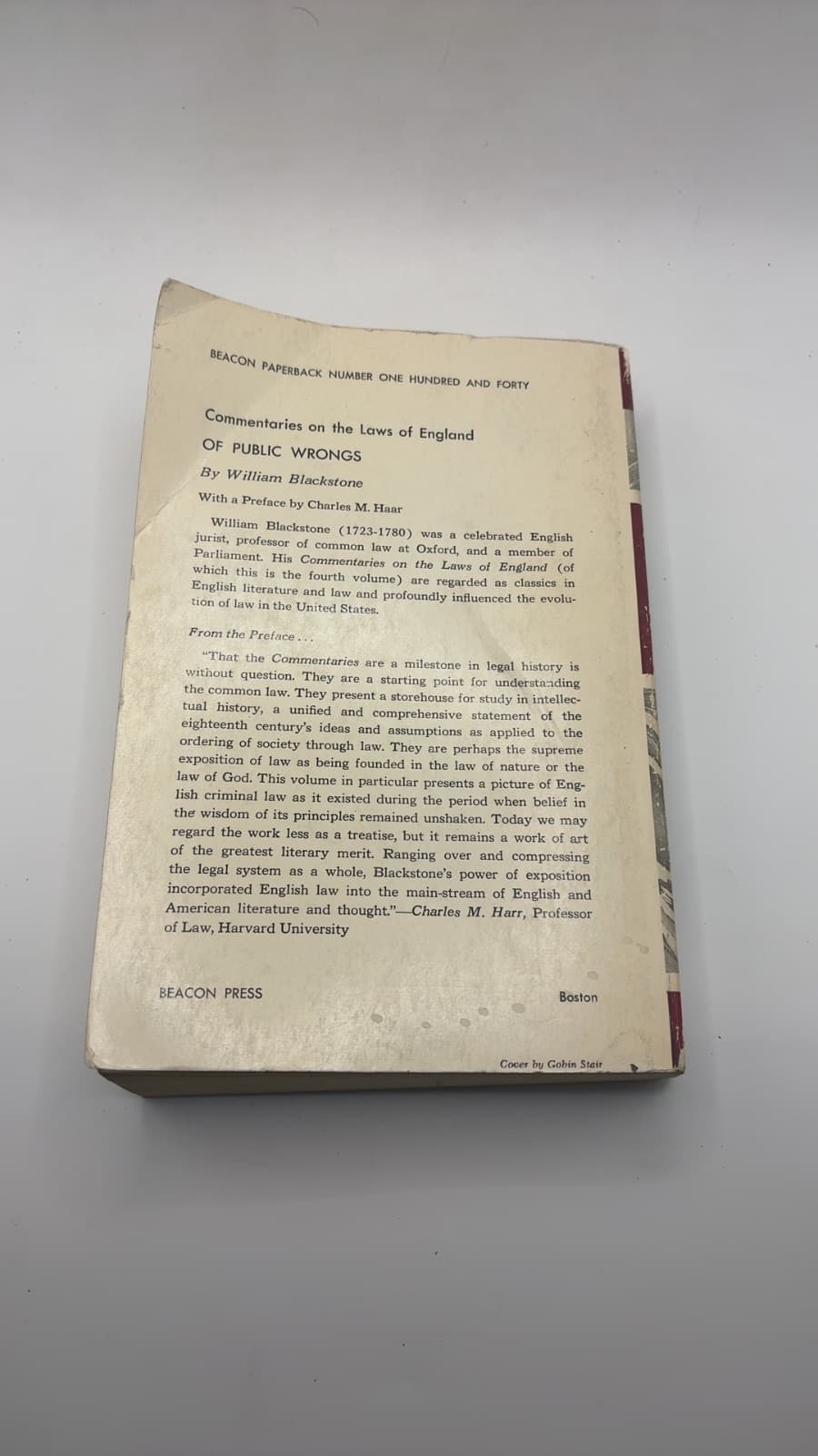 Commentaries on the Laws of England: Of Public Wrongs by William Blackstone - additional view