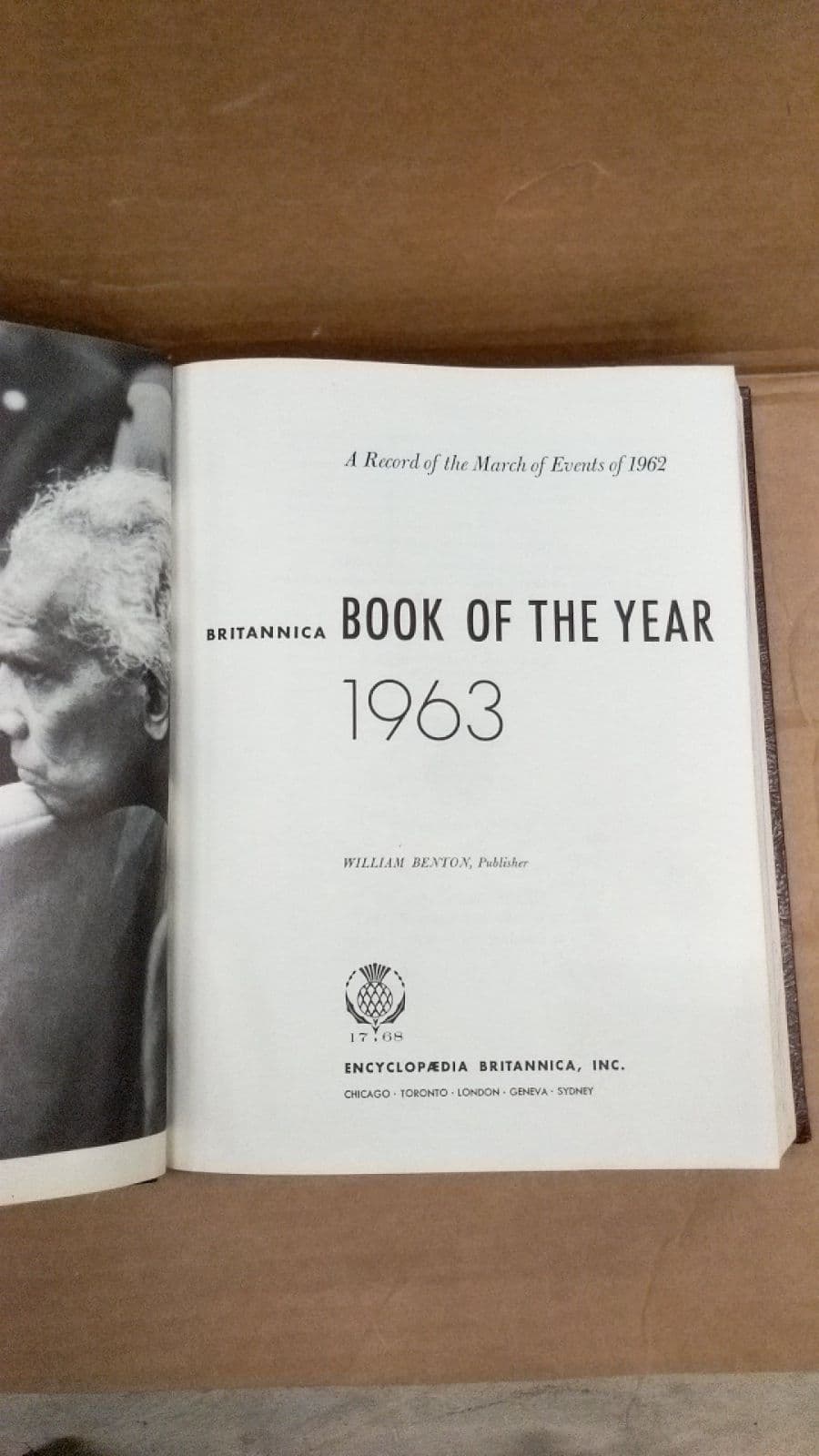 Britannica Book of the Year 1963 - title page