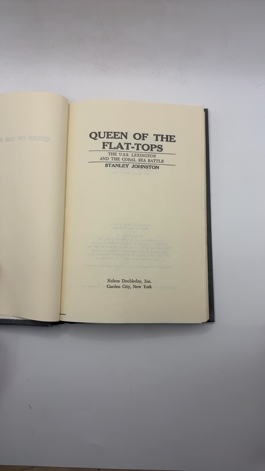 Queen OF THE Flat-Tops by Stanley Johnston - title page