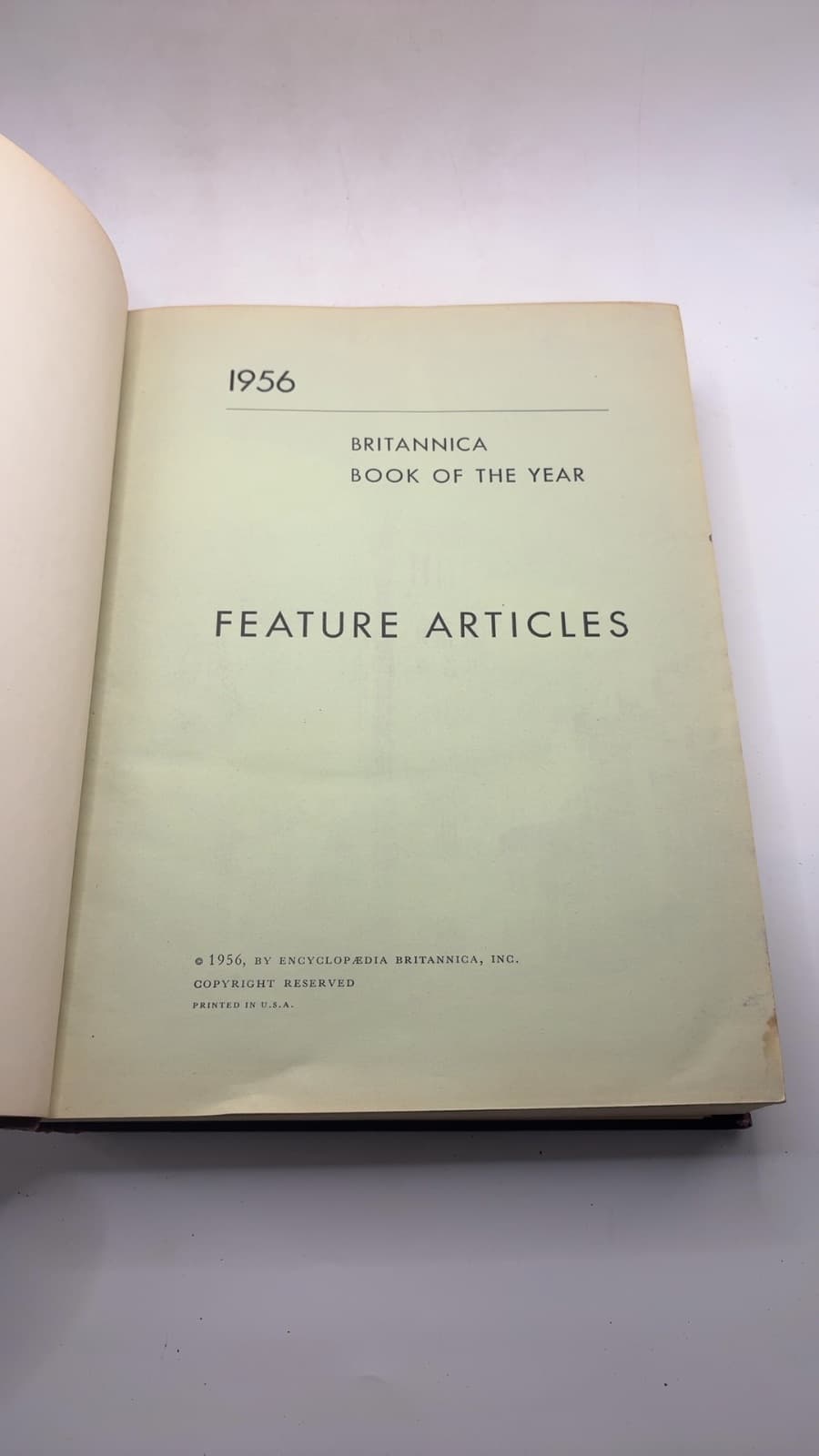 Britannica Book of the Year 1956 - title page