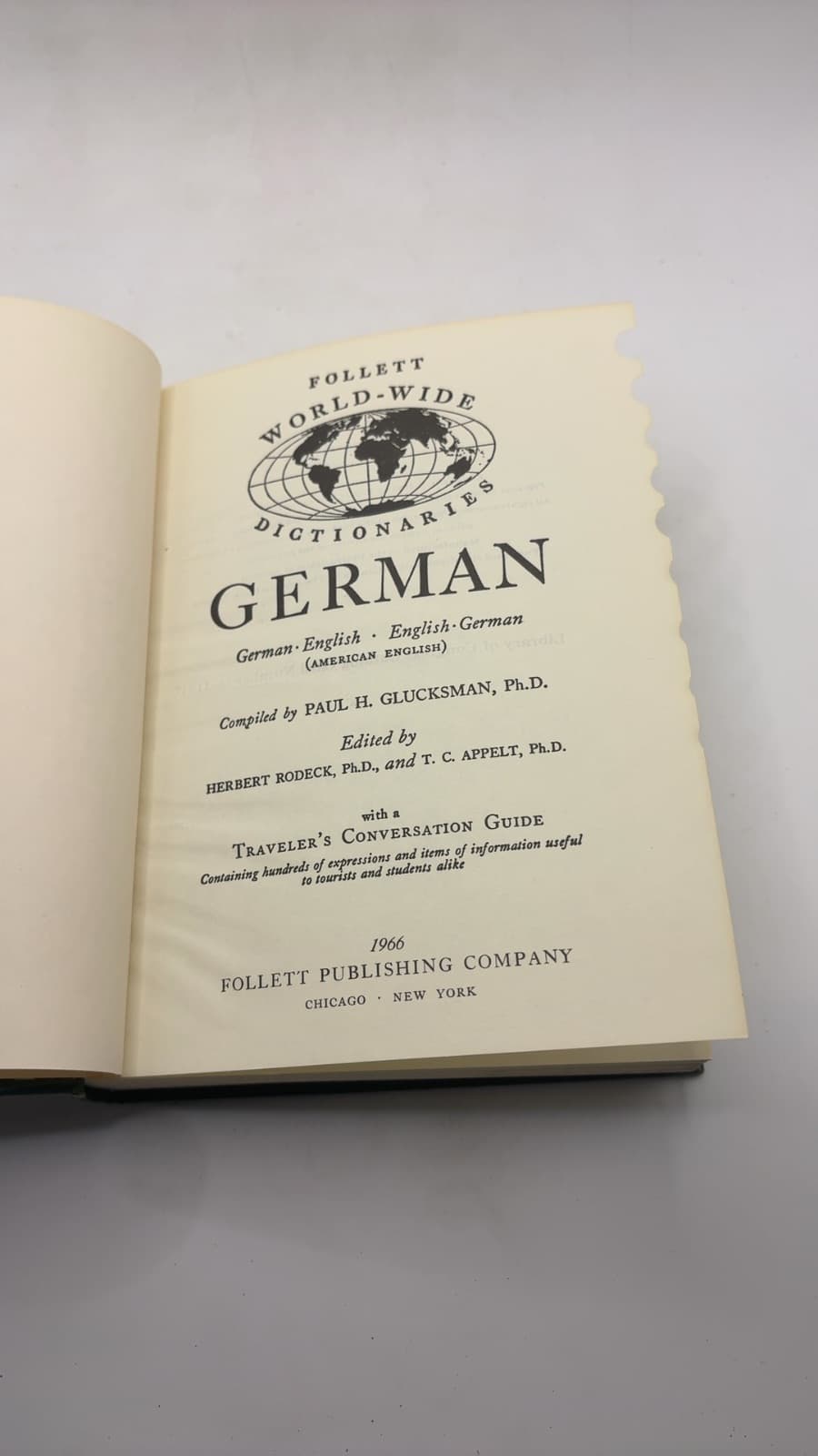 Follett World-Wide Dictionaries: German by Compiled by Paul H. Glucksman, Ph.D. - title page