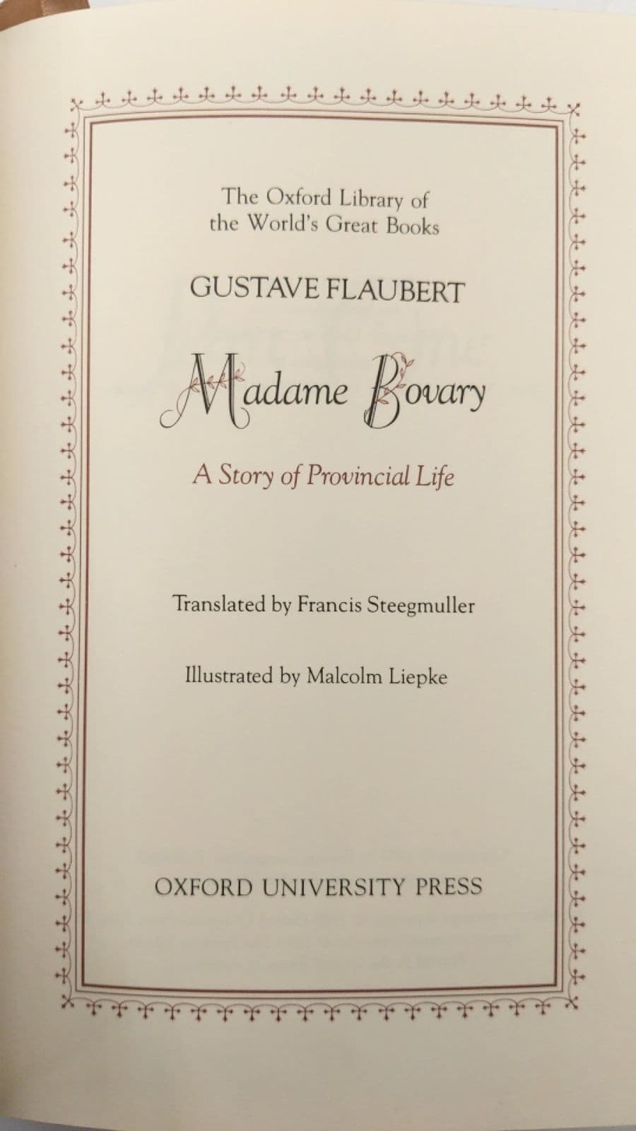 Madame Bovary by Gustave Flaubert - title page