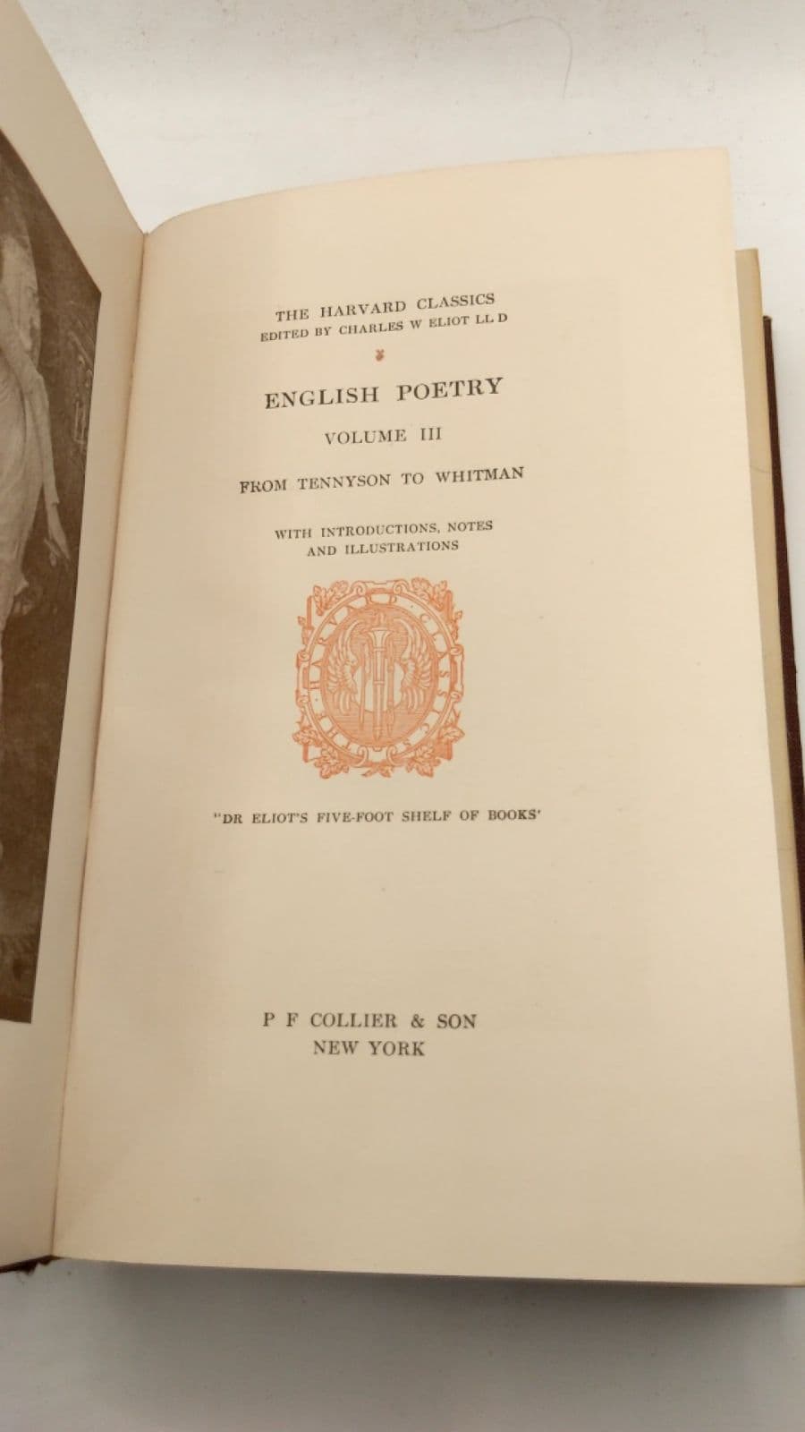 English Poetry Volume III From Tennyson to Whitman by Edited by Charles W Eliot LL D - title page