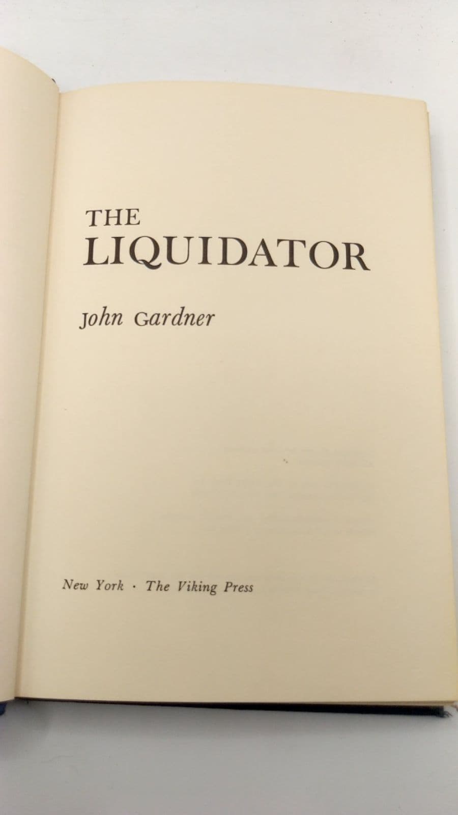 The Liquidator by John Gardner - title page