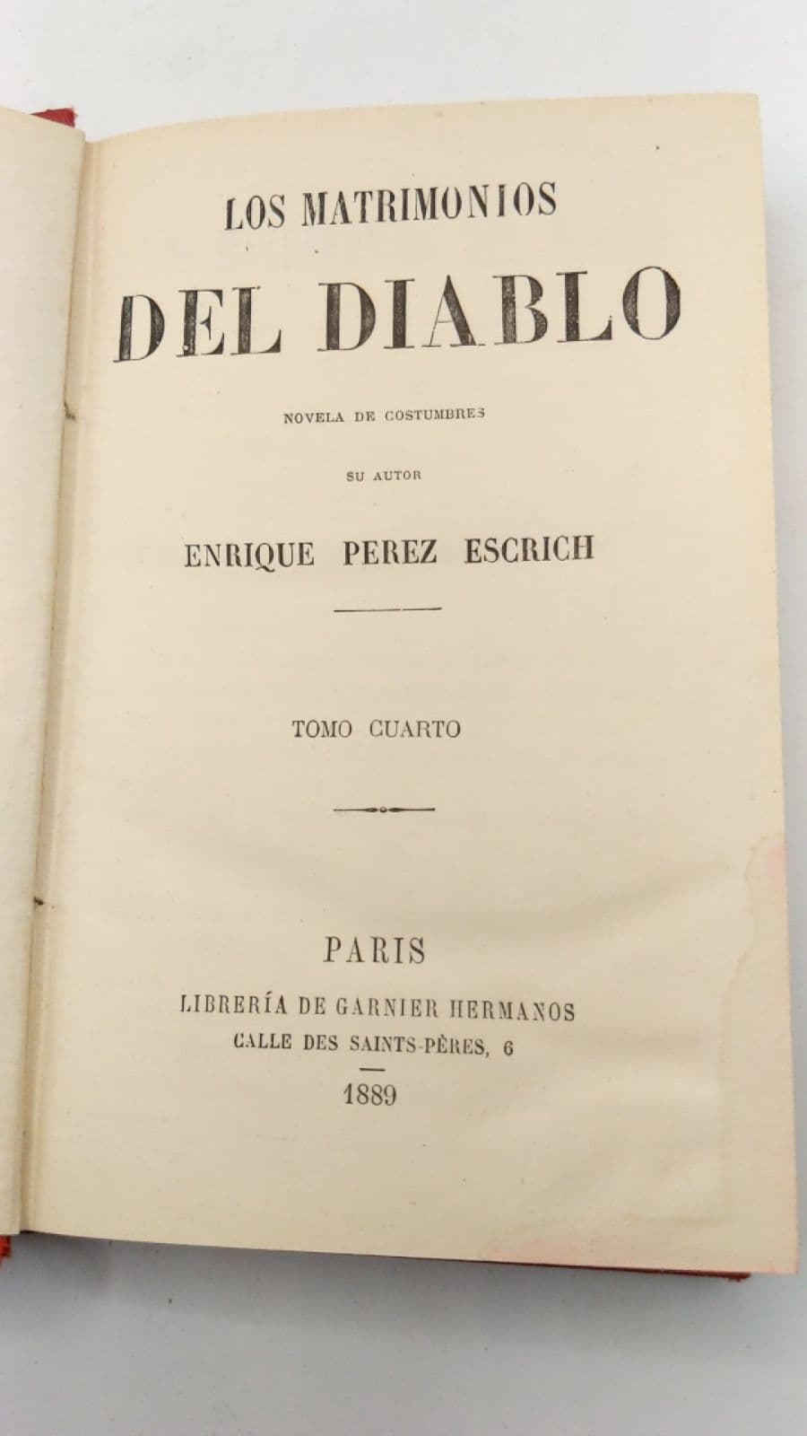 Los Matrimonios del Diablo Vol. 4 by Enrique Perez Escrich - title page