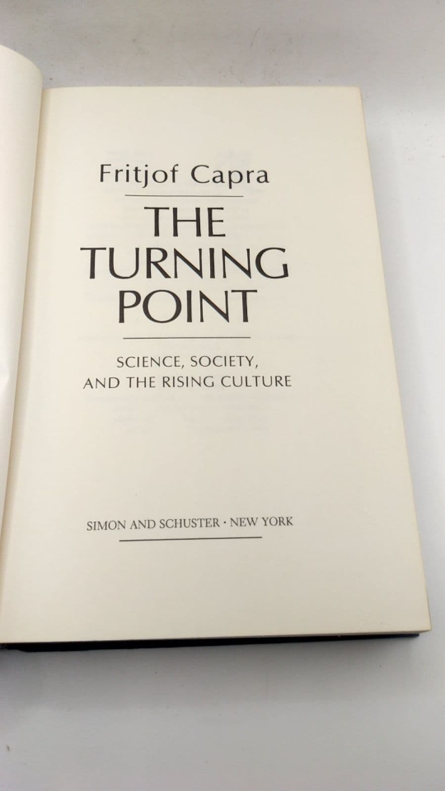 THE Turning Point by Fritjof Capra - title page