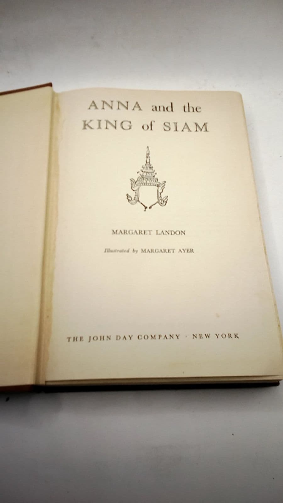 Anna and the King of Siam by Margaret Landon - title page