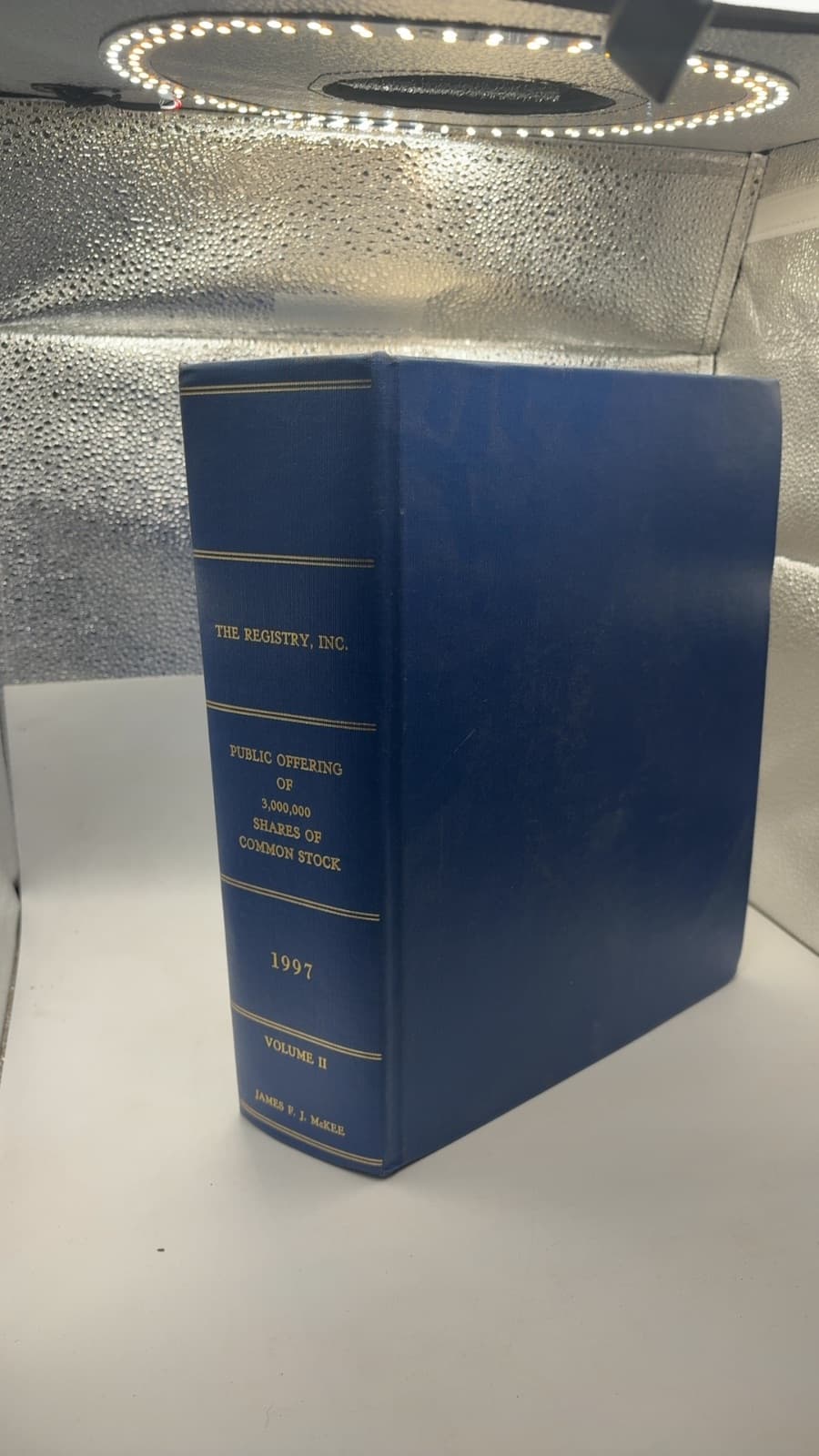 The Registry, Inc. Public Offering of 3,000,000 Shares of Common Stock by James P. J. McKee - front cover