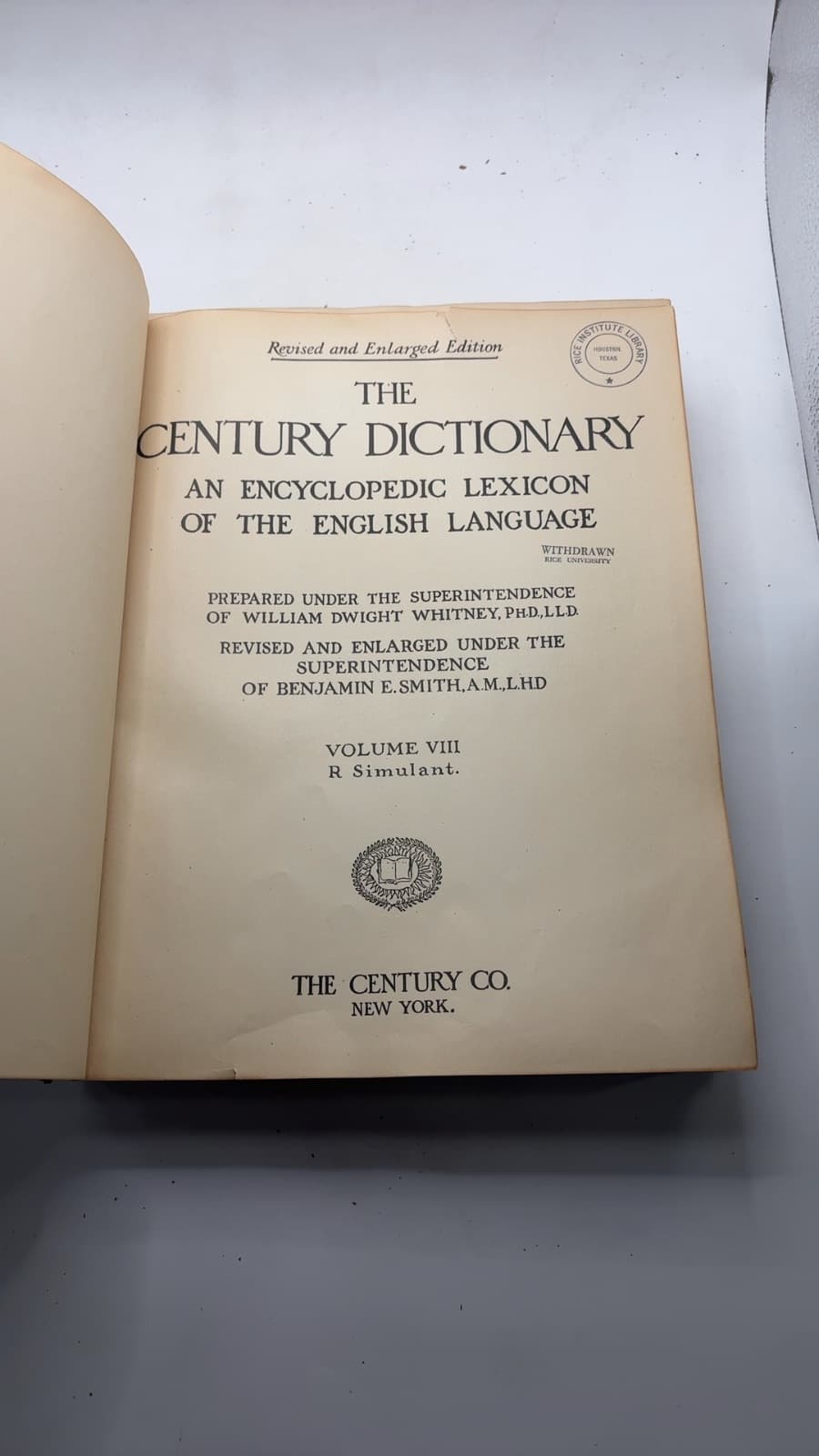 The Century Dictionary: An Encyclopedic Lexicon of the English Language by William Dwight Whitney, Benjamin E. Smith - title page