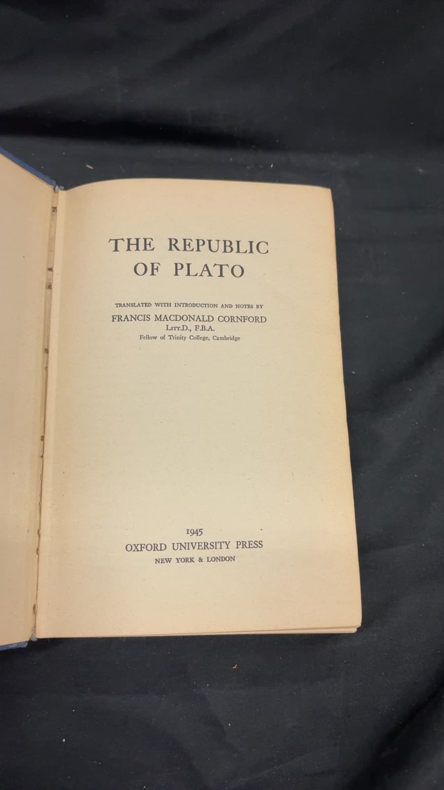 The Republic of Plato by Francis Macdonald Cornford - title page