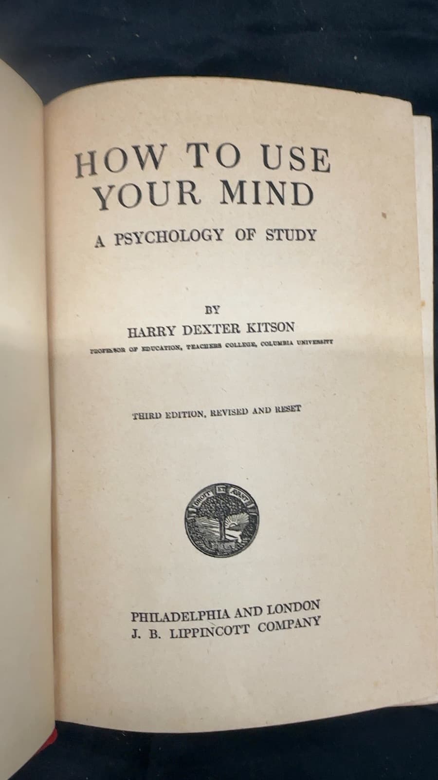 HOW TO USE Your Mind by Harry Dexter Kitson - title page