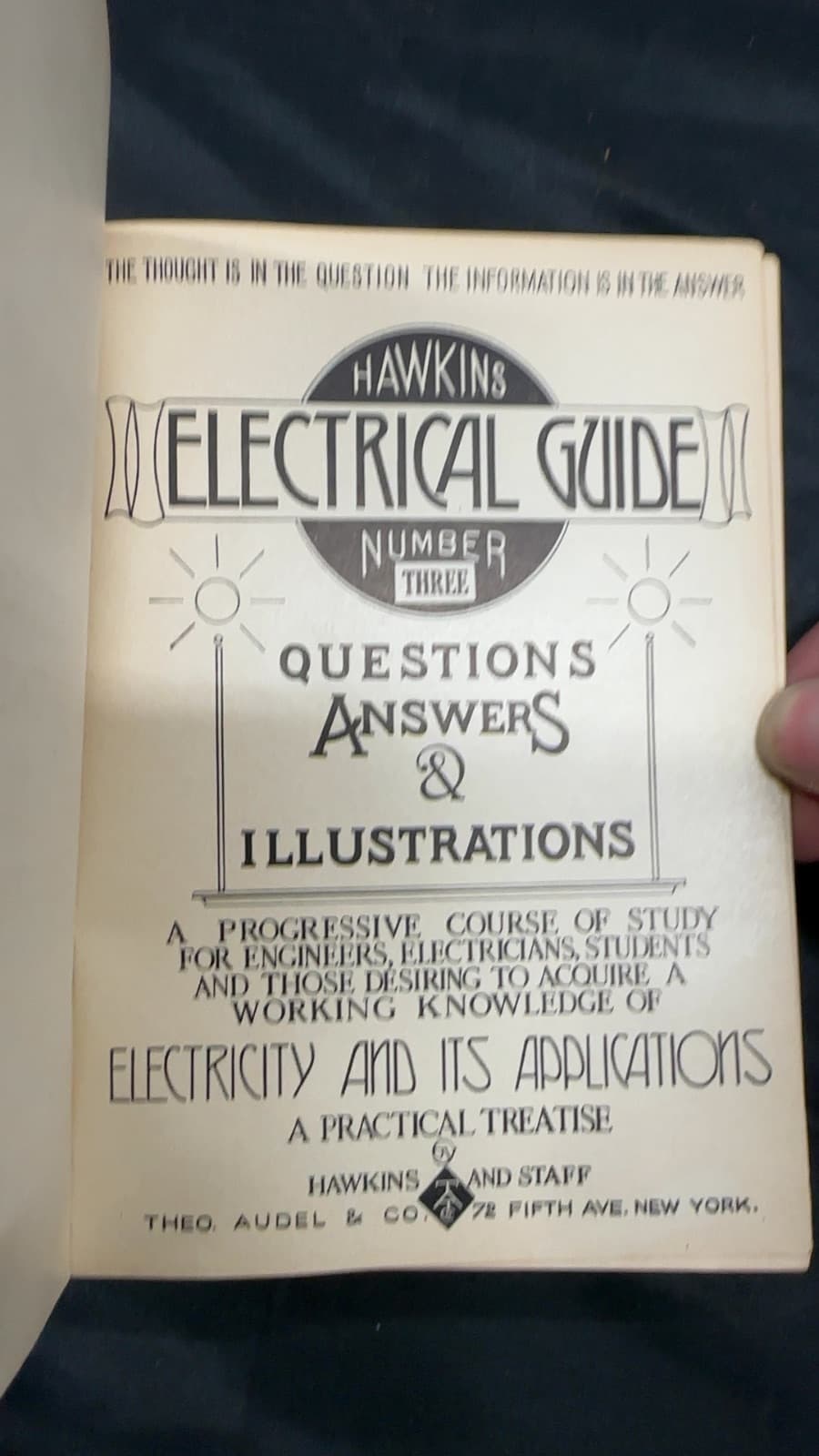 Hawkins Electrical Guide Number Three by Hawkins and Staff - title page