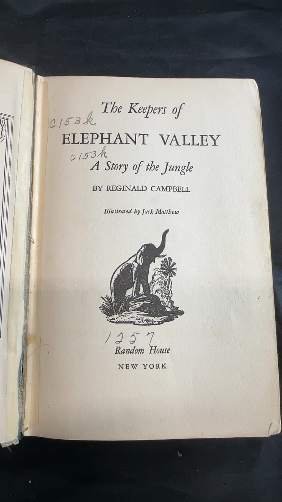 The Keepers of Elephant Valley by Reginald Campbell - title page
