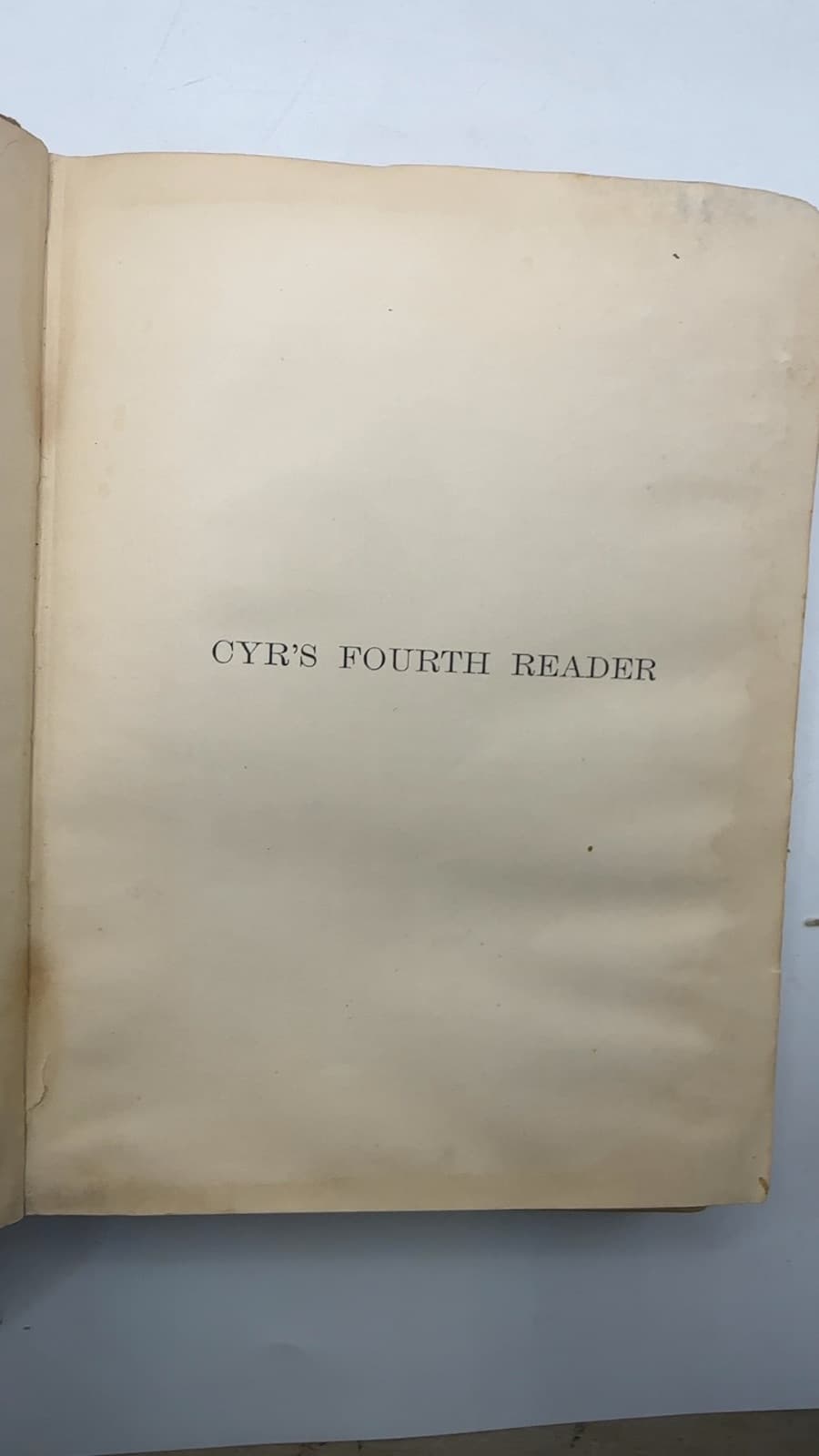 Cyr's Fourth Reader - title page
